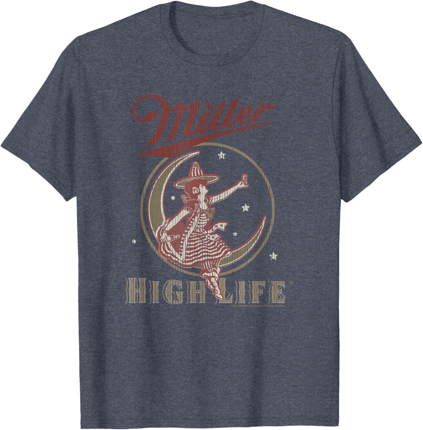 Coors Miller High Life Vintage Moon Logo T-Shirt for Classic Style - 6