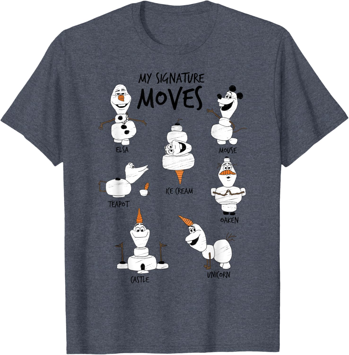 Disney Frozen 2 Olaf Signature Moves T-Shirt for Kids and Adults - 6