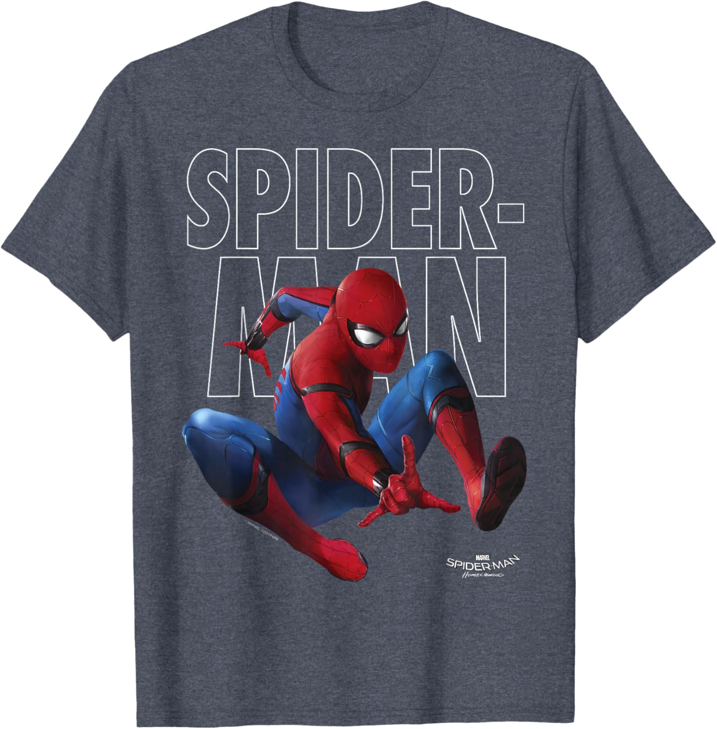Marvel Spider-Man Homecoming Epic Jump Pose T-Shirt for Fans - 8