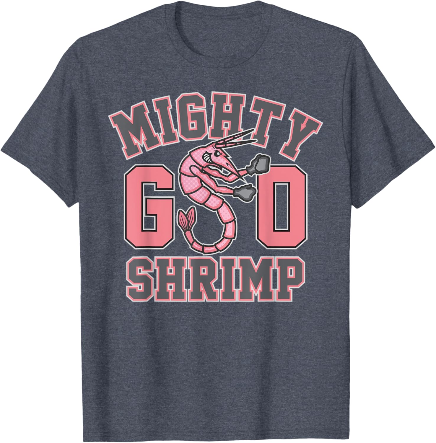 Mighty Shrimp Seabrook High School Zombie Mascot T-Shirt for Fans - 4