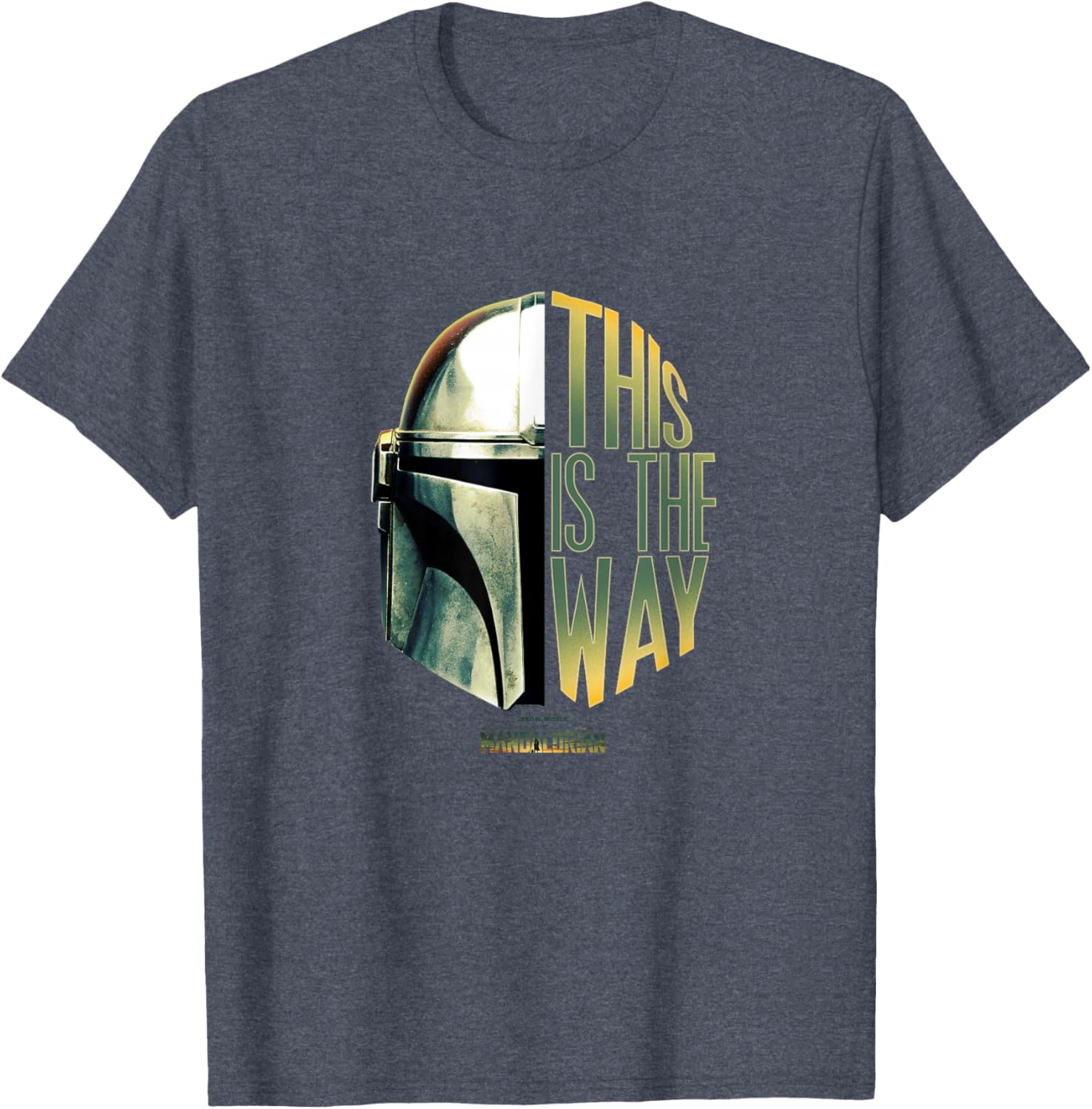 Star Wars The Mandalorian This Is The Way Helmet Logo T-Shirt for Fans - 3