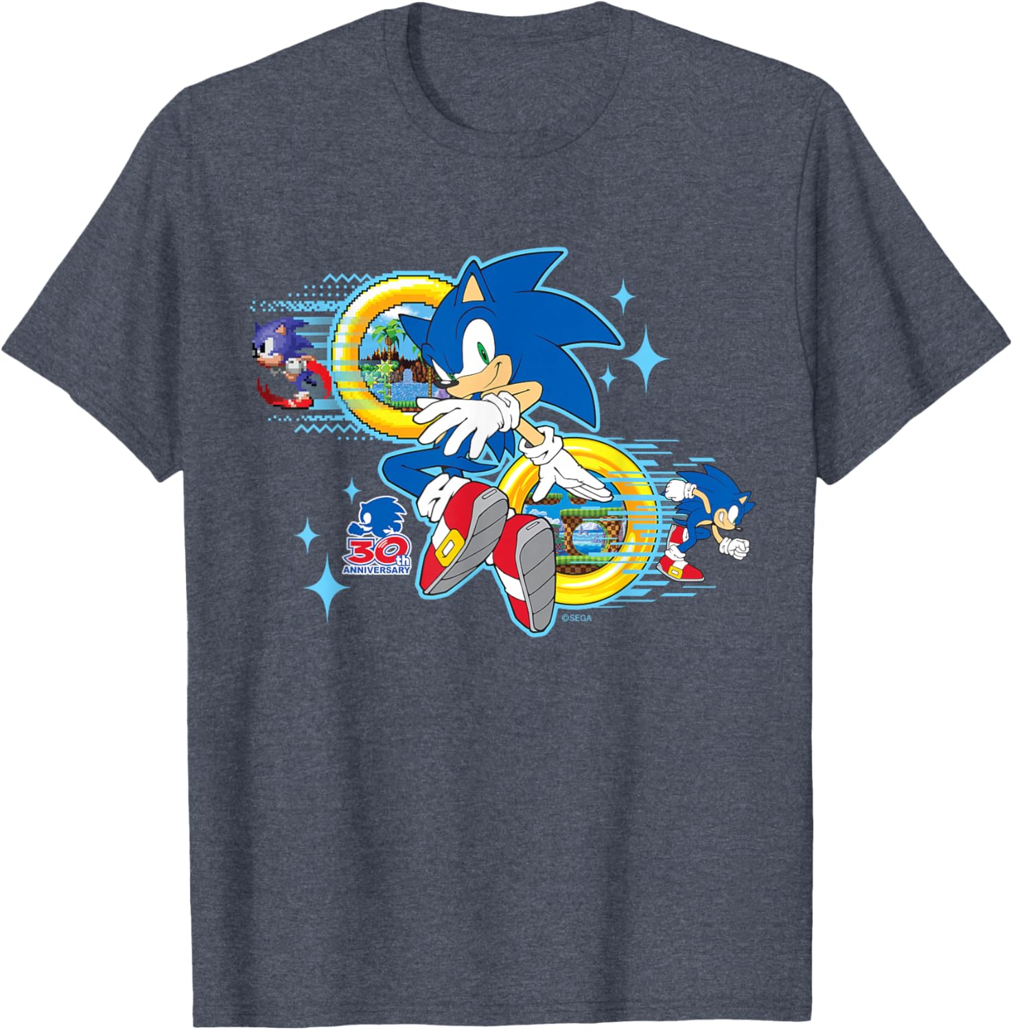 Sonic the Hedgehog 30th Anniversary Short Sleeve Tee for Fans - 11