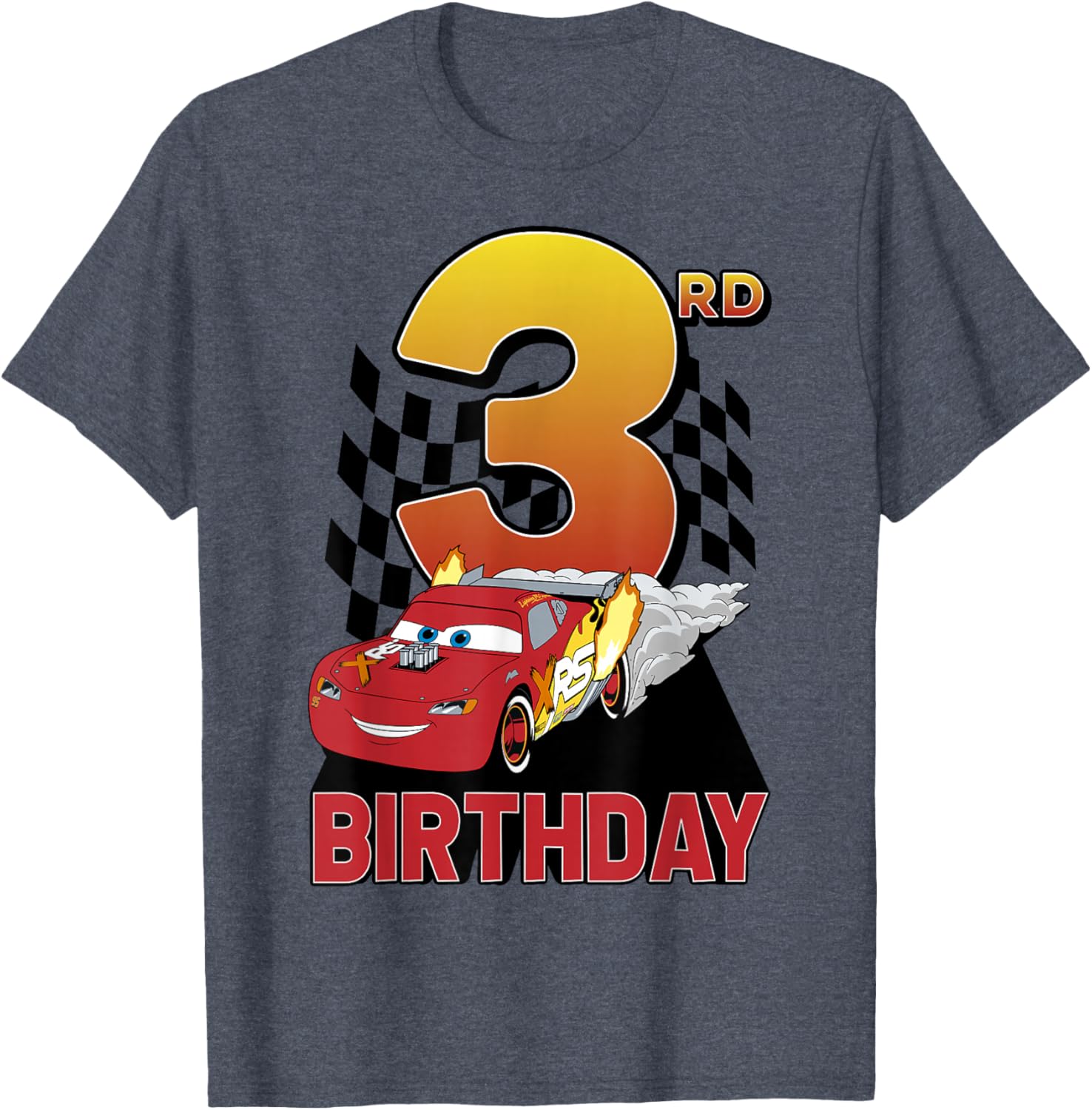 Disney Pixar Cars Lightning McQueen 3rd Birthday Race T-Shirt for Kids - 11