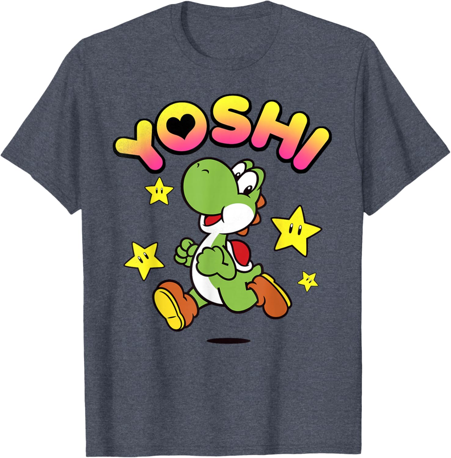 Nintendo Super Mario Yoshi Star Power Sprint Graphic T-Shirt for Fans - 7