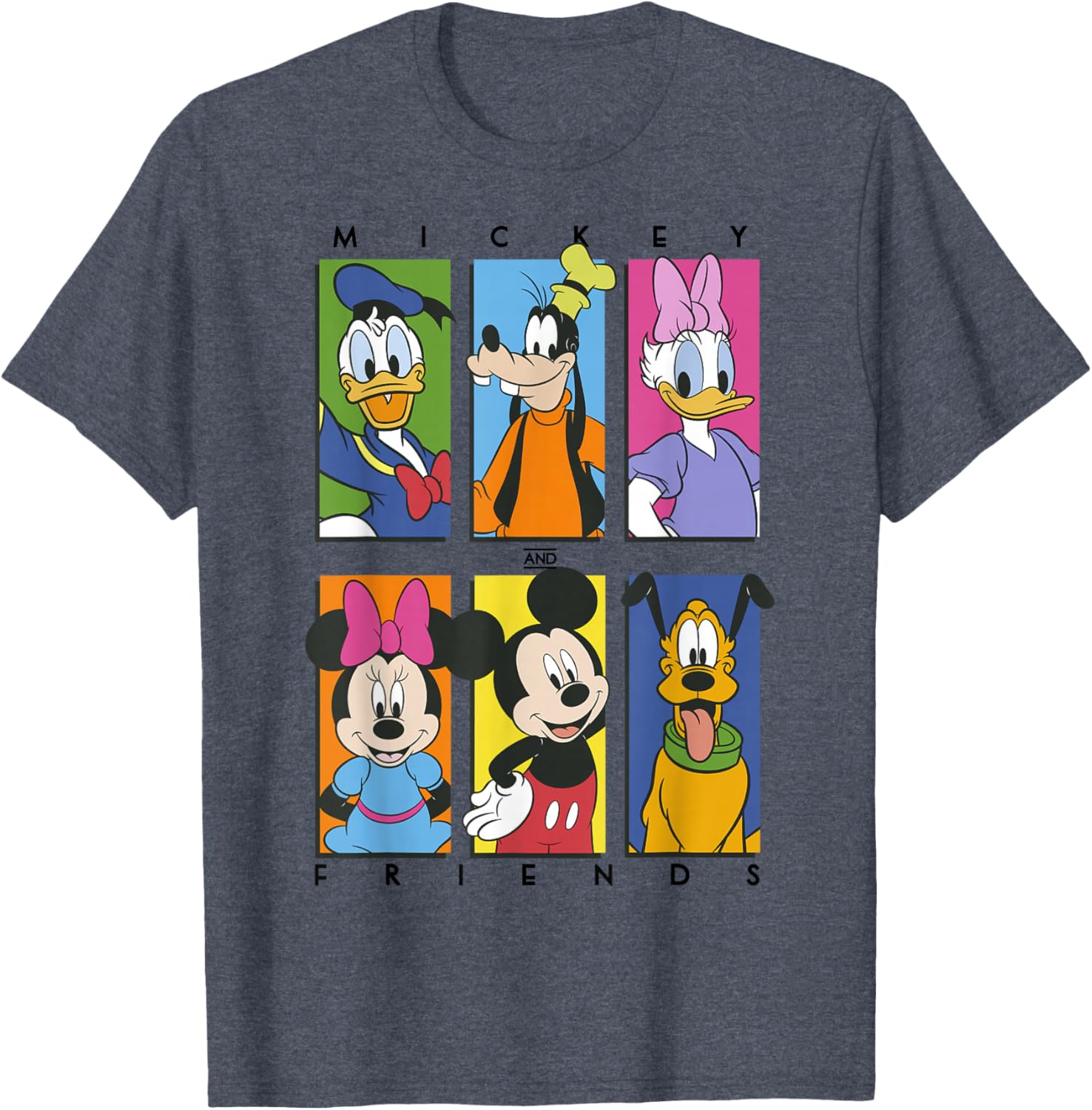 Disney Mickey and Friends T-Shirt Fun Group Shot of Classic Characters - 2