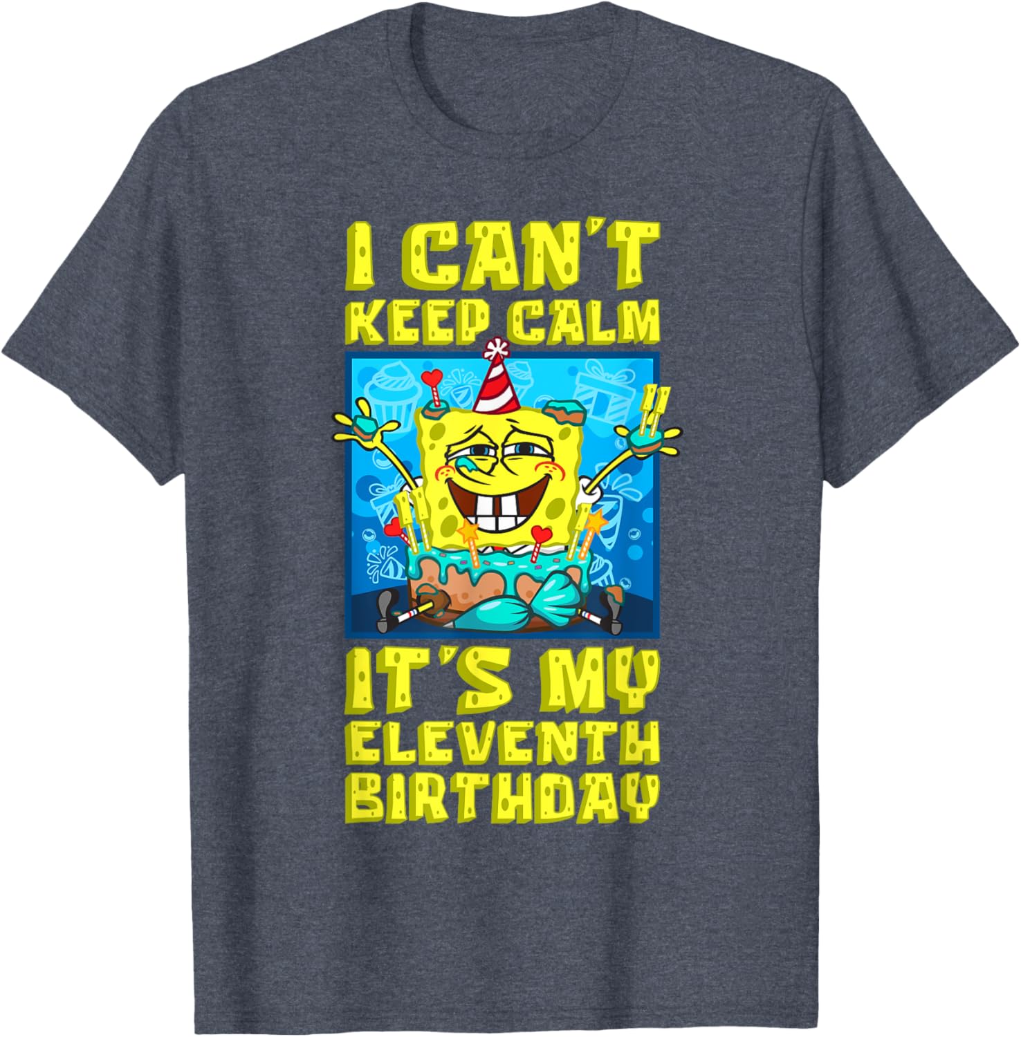 Mademark SpongeBob 11th Birthday T-Shirt for Boys - Fun and Playful Design - 6