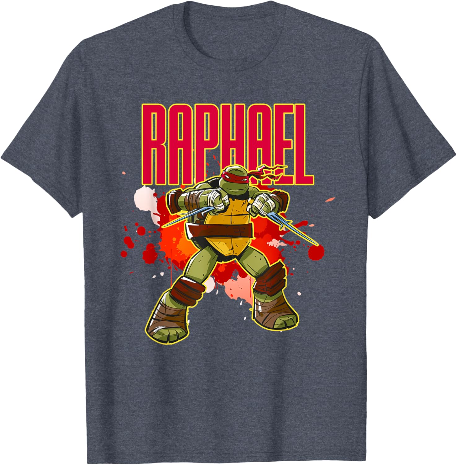 Mademark Teenage Mutant Ninja Turtles Raphael Red Splatter T-Shirt - 9