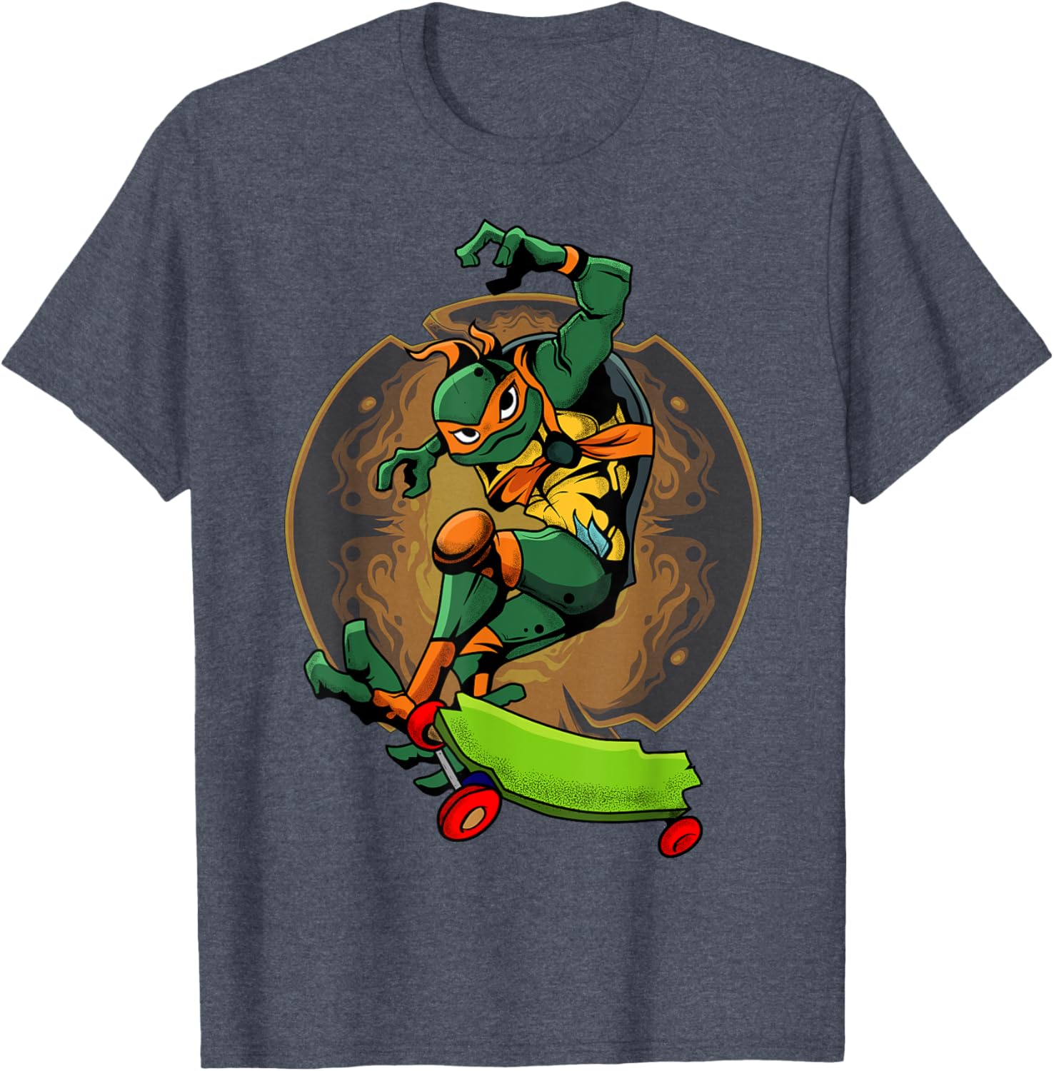Mademark Teenage Mutant Ninja Turtles Mikey Skateboard T-Shirt for Kids - 21