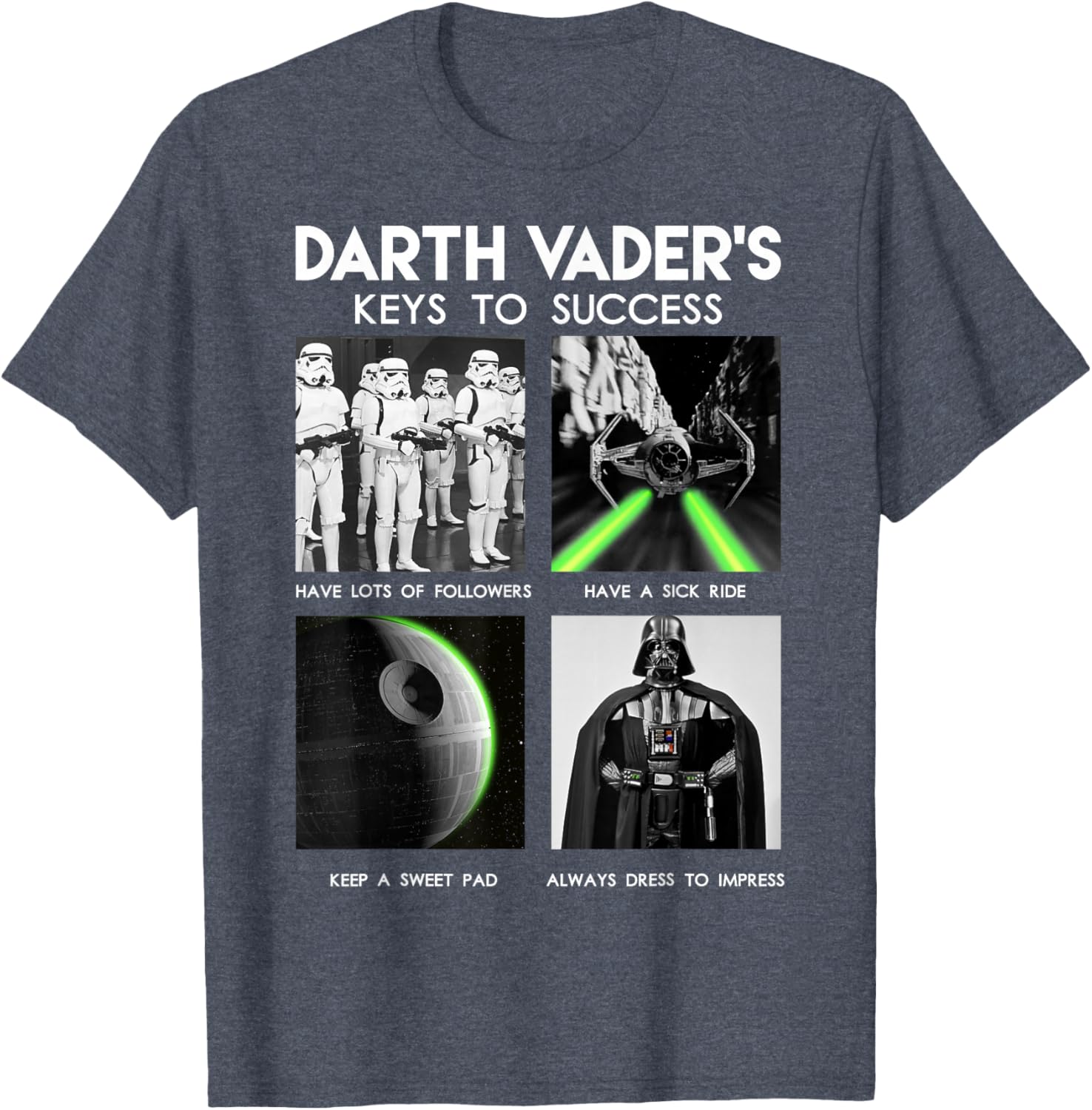 Darth Vader Keys to Success Graphic T-Shirt for Star Wars Fans - 6