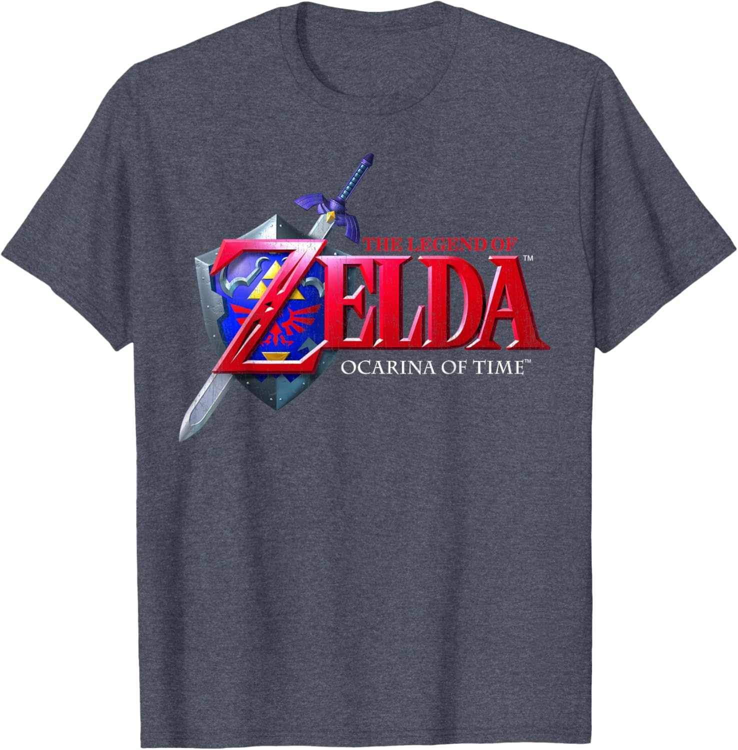 Nintendo Zelda Ocarina of Time Classic Logo Graphic T-Shirt for Gamers - 5