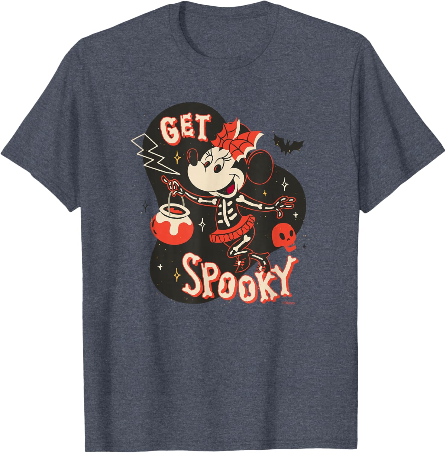 Disney Minnie Mouse Skeleton T-Shirt for Spooky Halloween Fun - 12