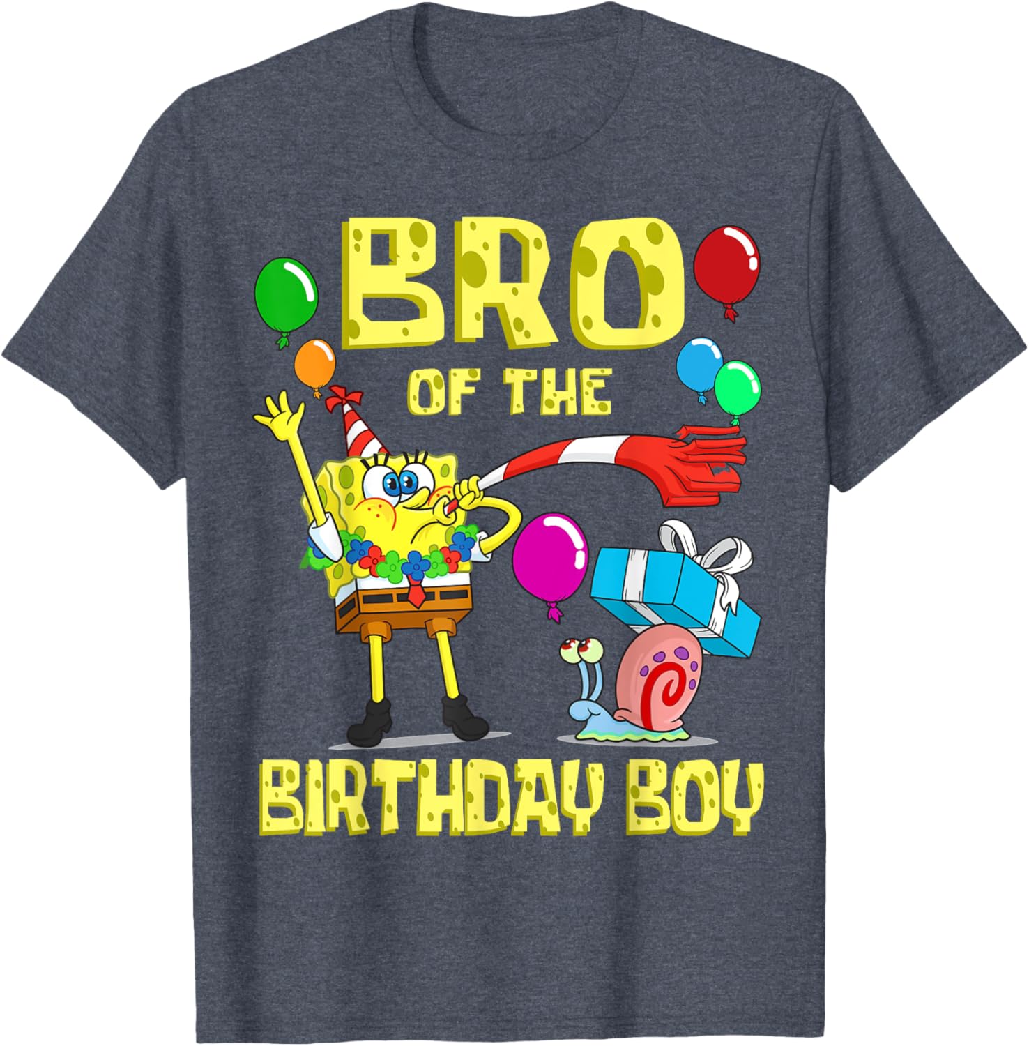 Mademark SpongeBob Brother of the Birthday Boy Theme Party T-Shirt - 3