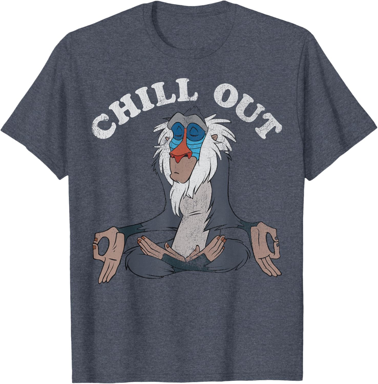 Disney Lion King Rafiki Chill Out Meditation T-Shirt for Relaxation - 8