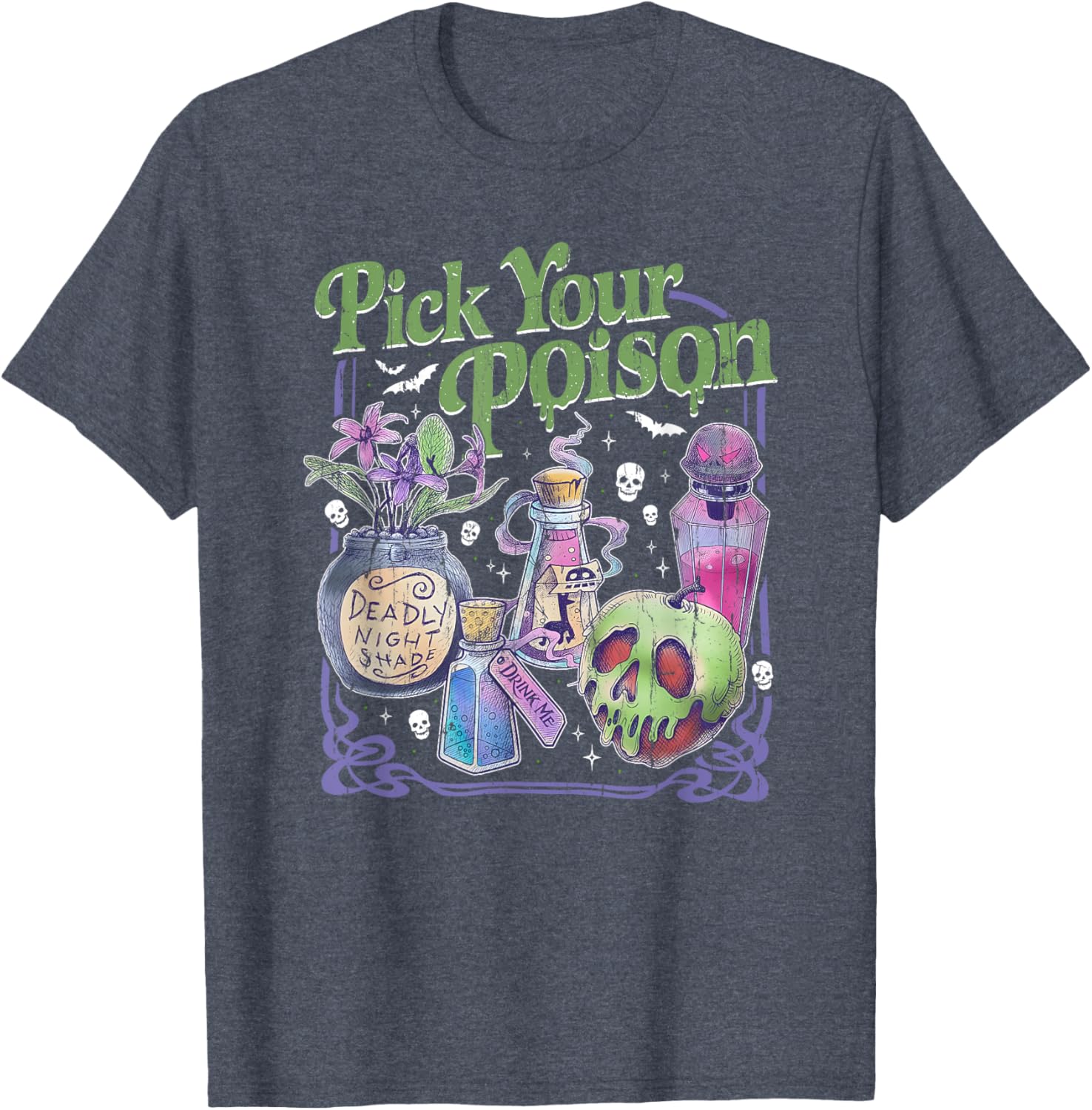 Vintage Princess Halloween T-Shirt for Women - Pick Your Poison Design - 17