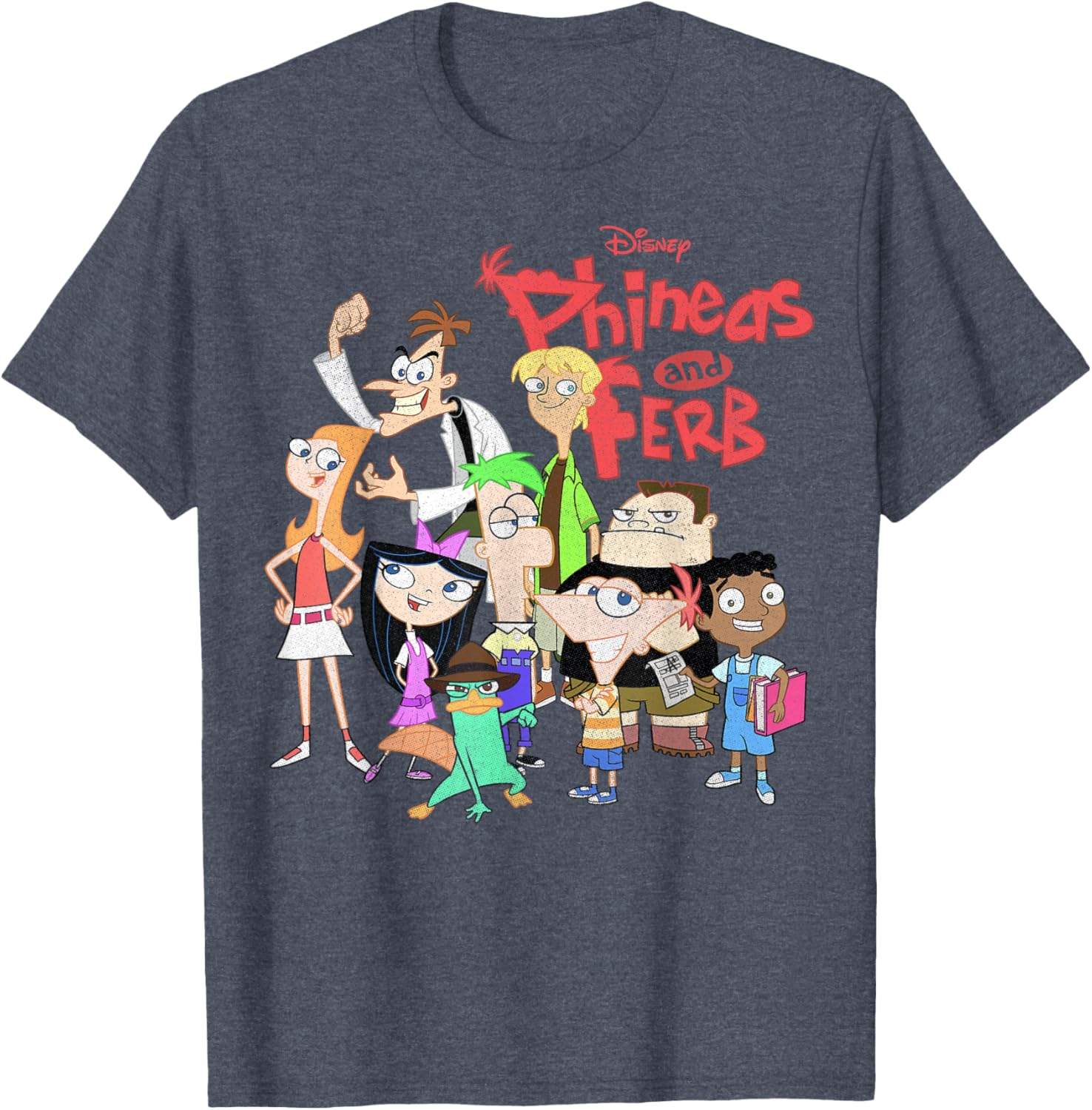 Phineas And Ferb Group Logo T-Shirt for Fun Disney Fans - 9