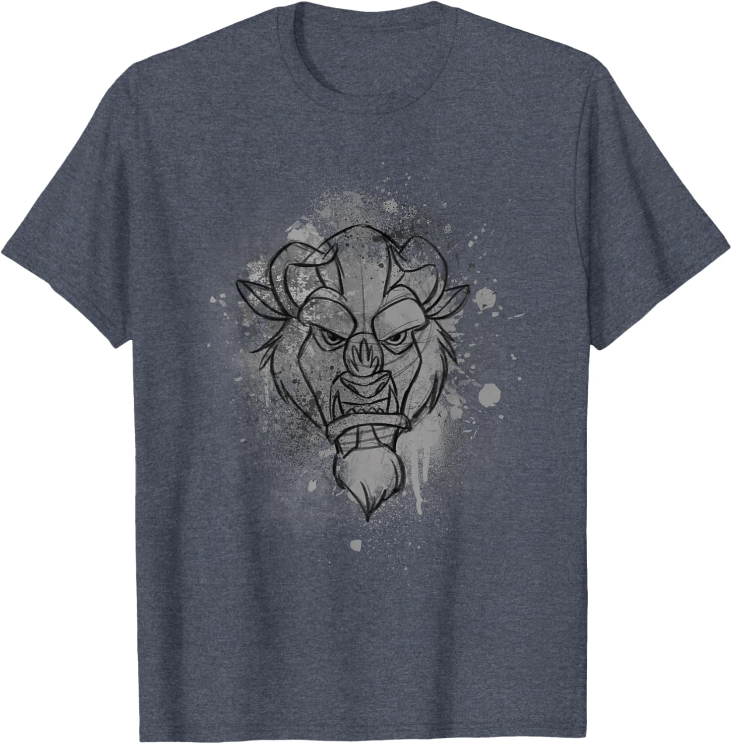Disney Beauty and the Beast Ink Splatter Beast T-Shirt for Fans - 6