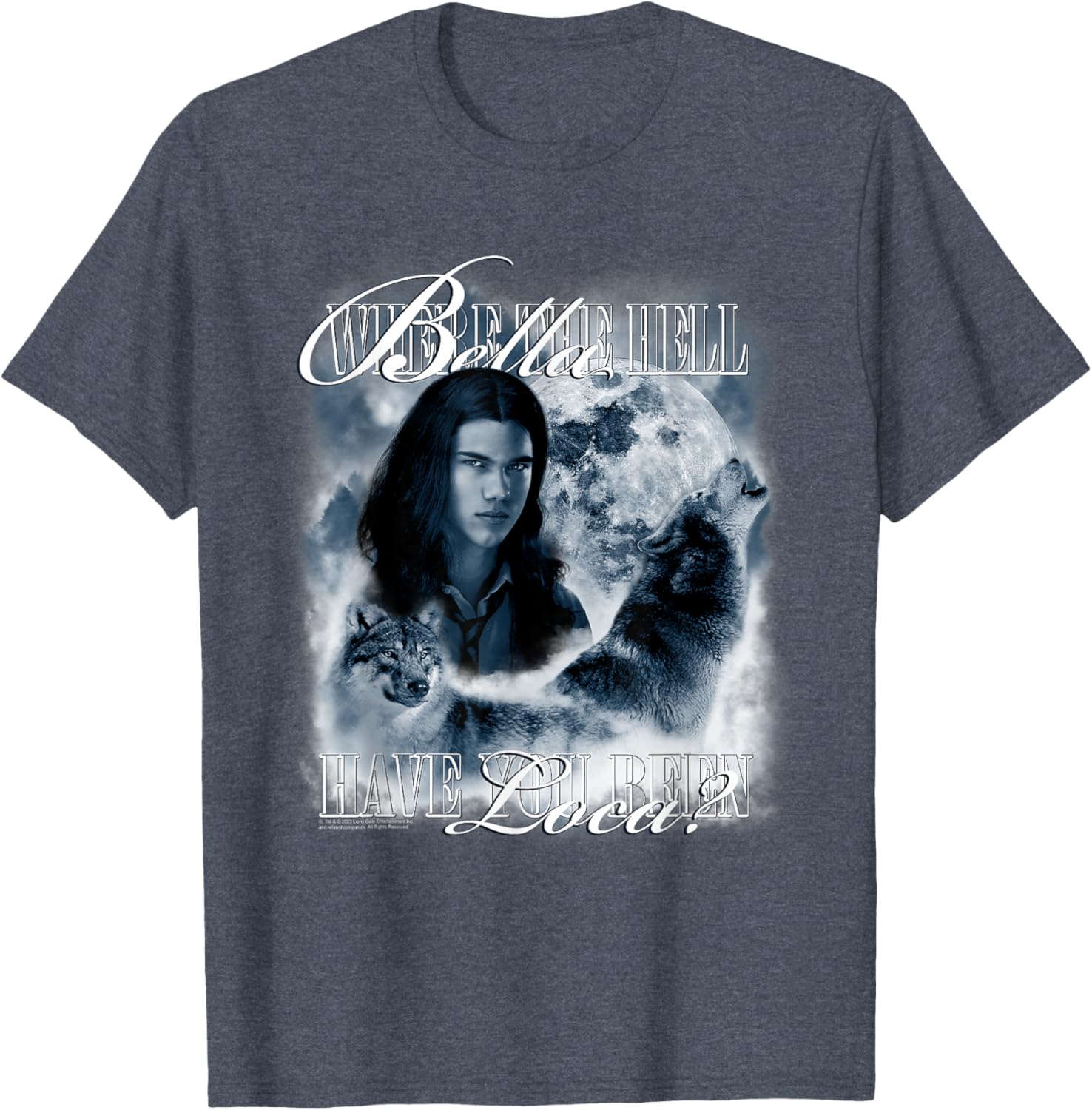 Twilight Saga Retro Jacob Wolf Moon Graphic T-Shirt for Fans - 5