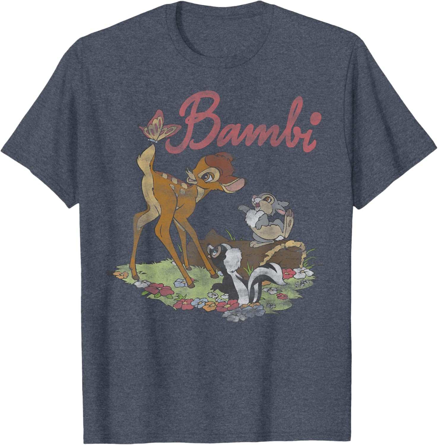 Disney Bambi Group Shot Logo T-Shirt for Kids and Adults - Cute Design - 7