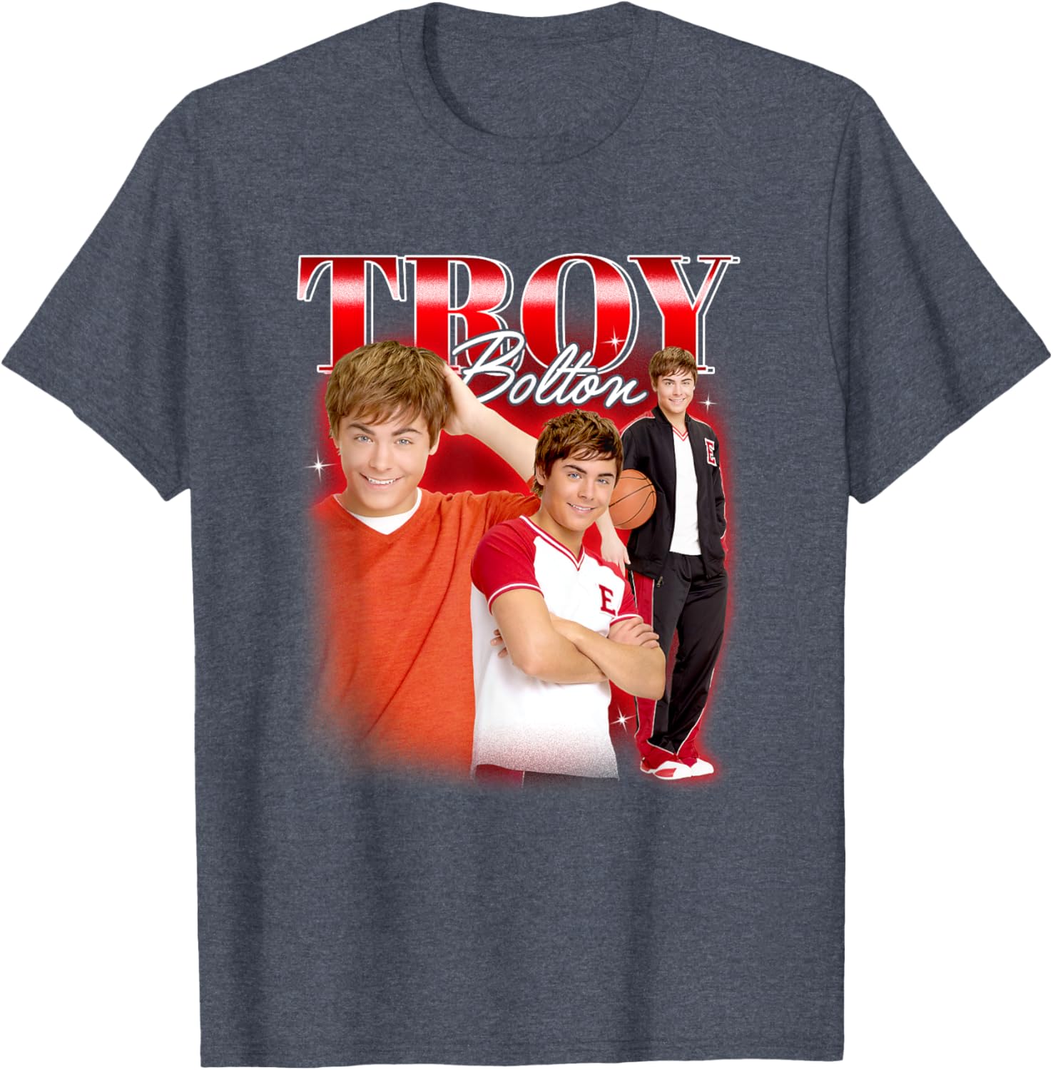 Disney High School Musical Troy Bolton Collage T-Shirt for Fans - 11