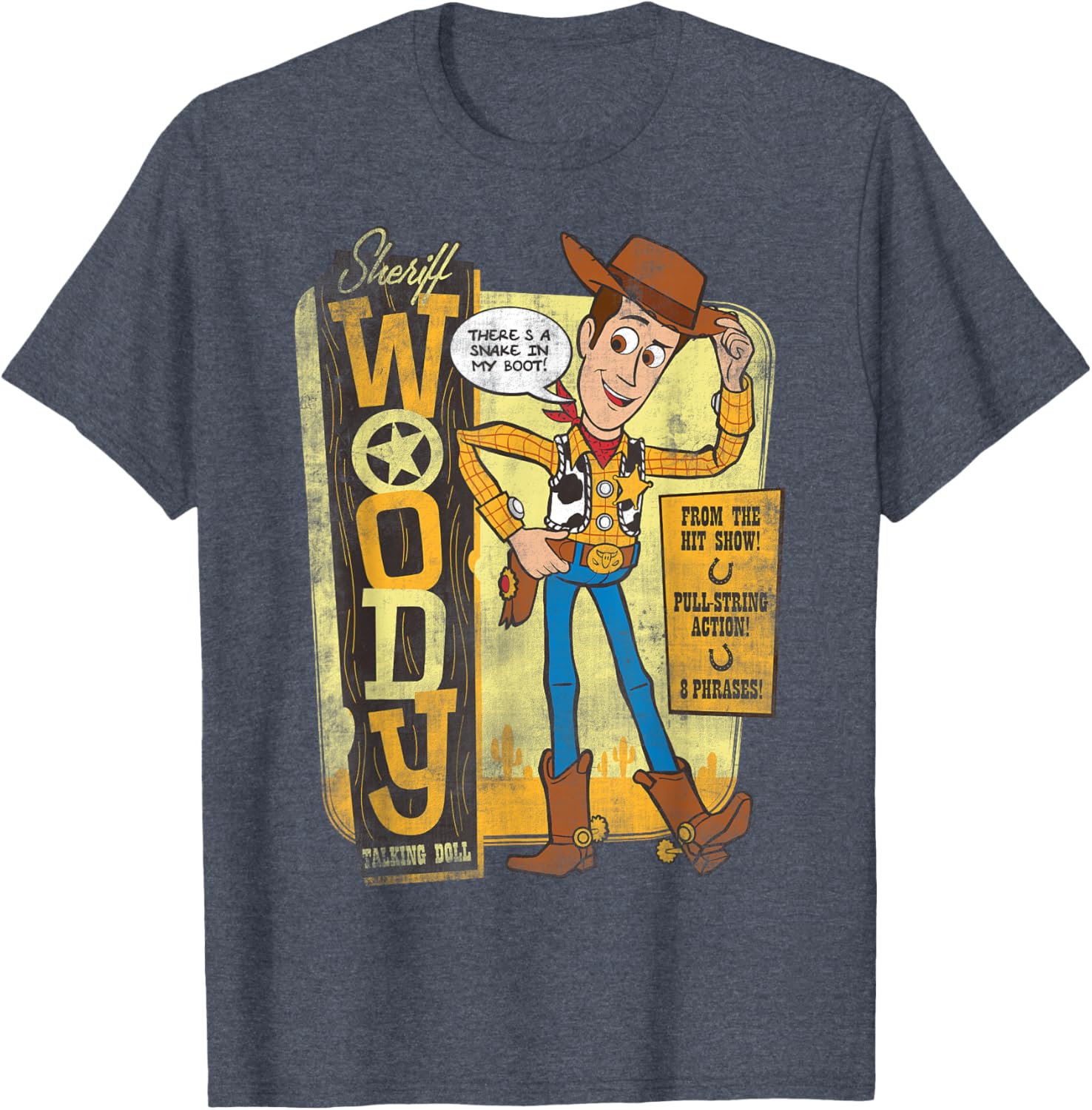 Disney Pixar Toy Story Sheriff Woody Talking Doll T-Shirt for Kids - 8