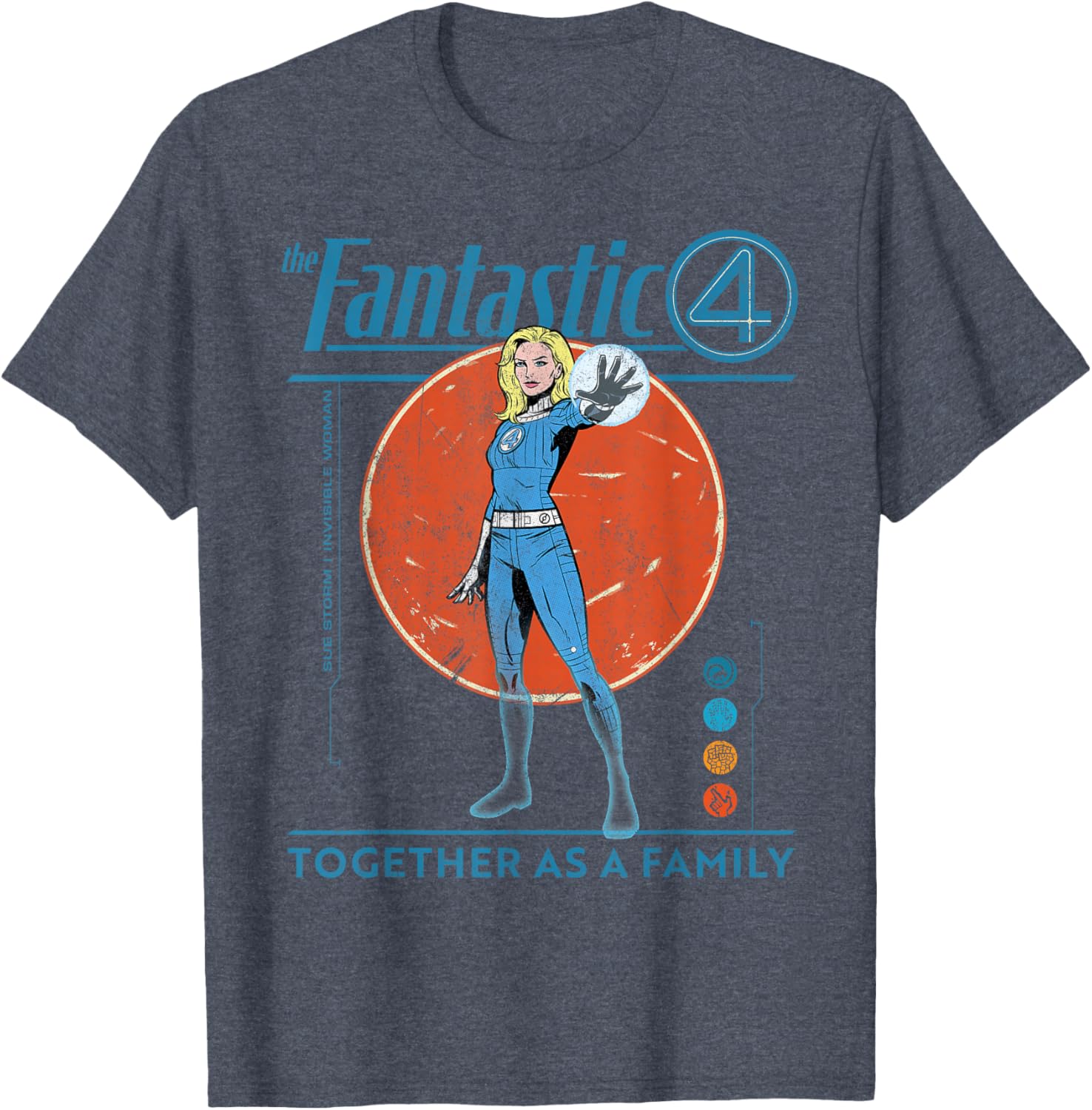 Marvel Fantastic Four Retro T-Shirt Featuring The Invisible Woman Design - 4