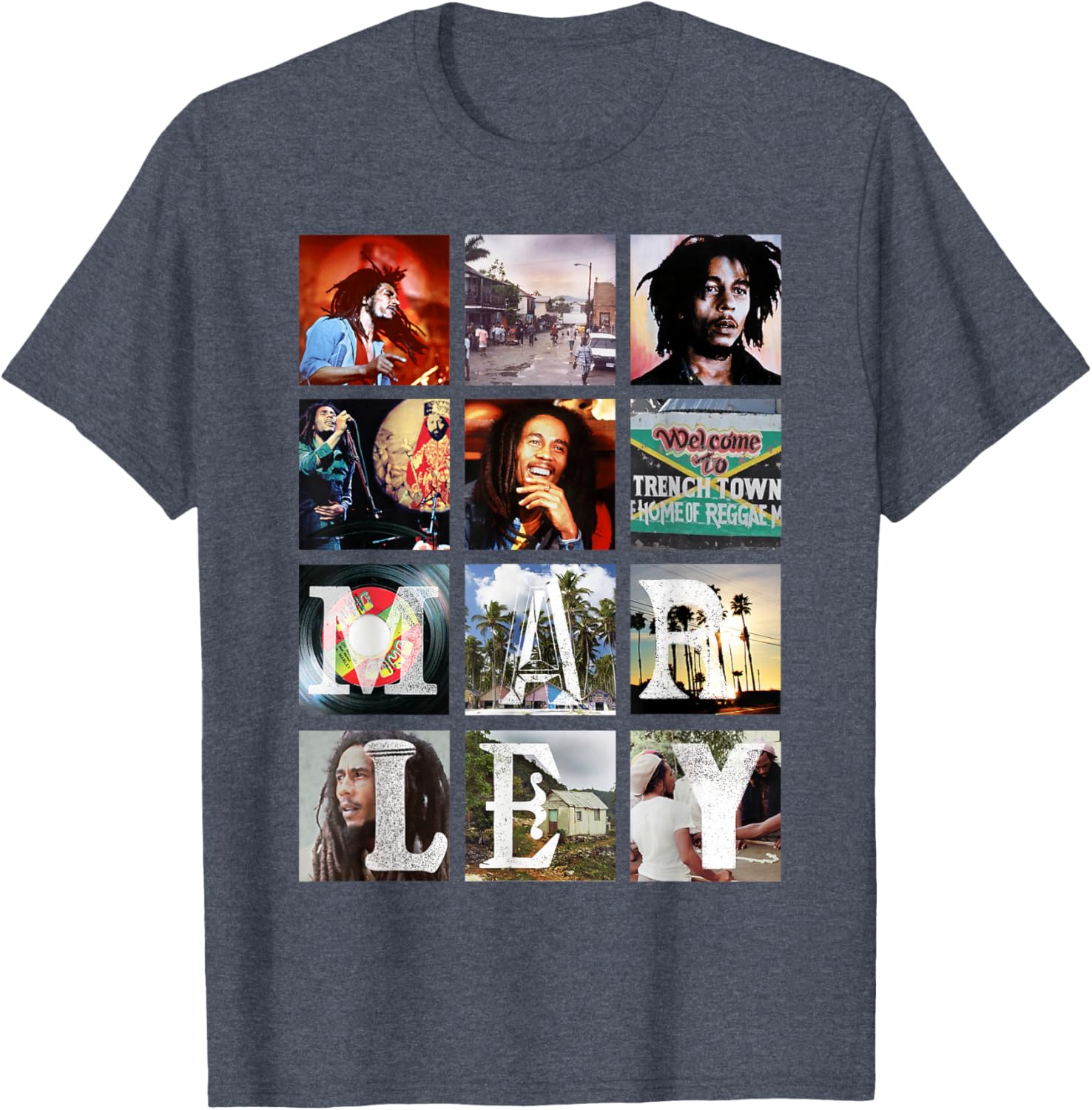 Bob Marley Block Images T-Shirt for Music Lovers and Trendsetters - 6