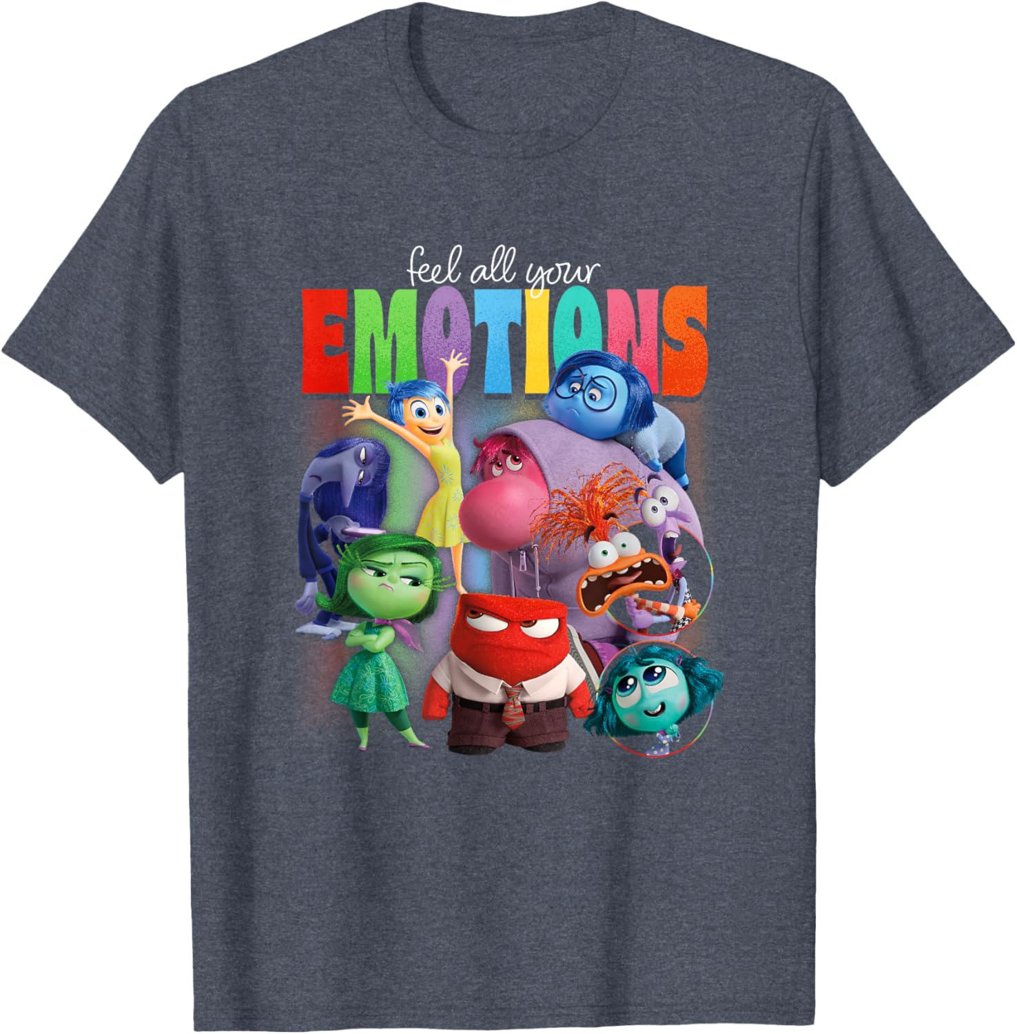 Disney Pixar Inside Out 2 Feel All Your Emotions Vintage T-Shirt - 2