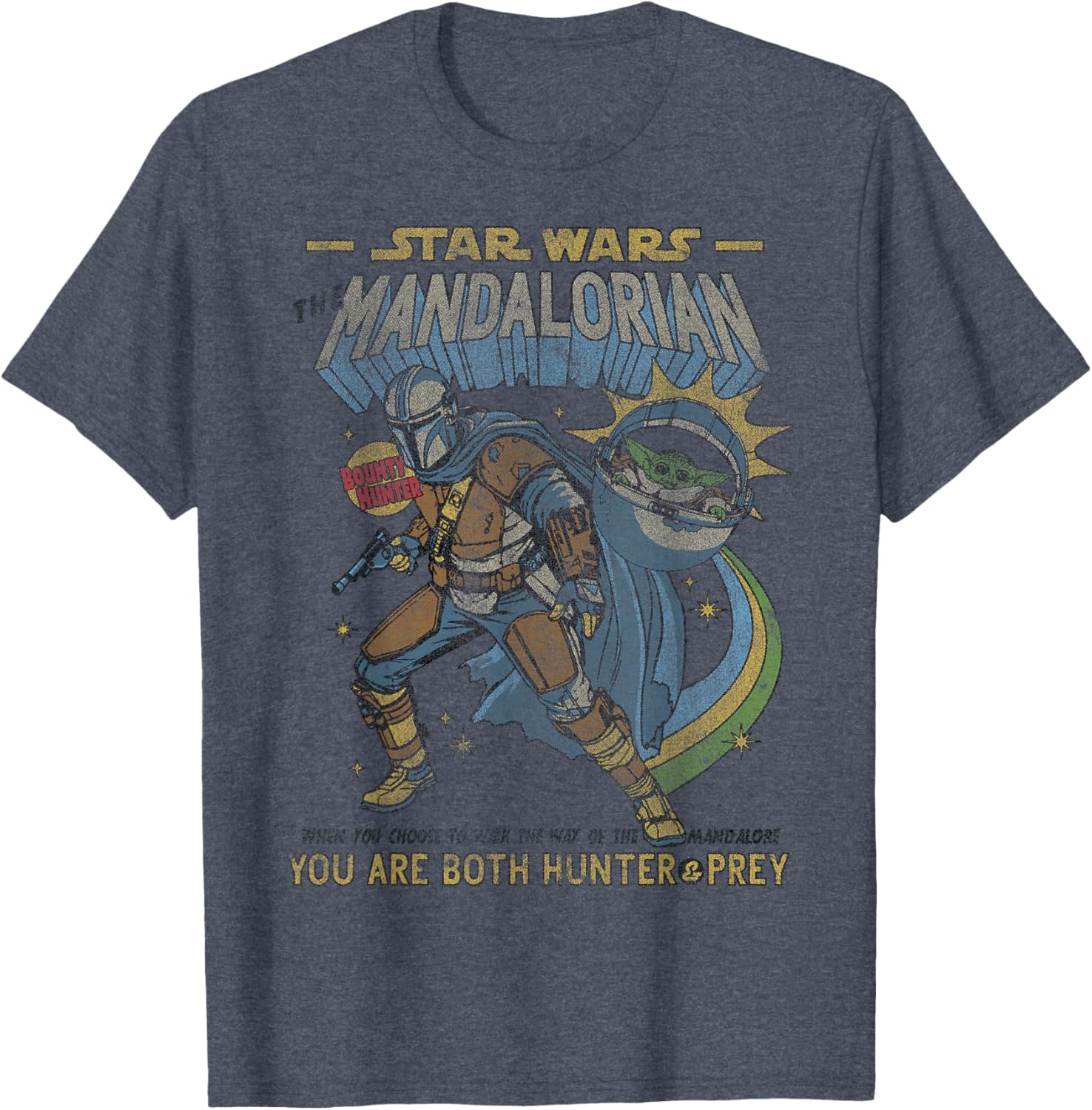 Mandalorian Comic Poster T-Shirt for Star Wars Fans - Stylish Tee Design - 10