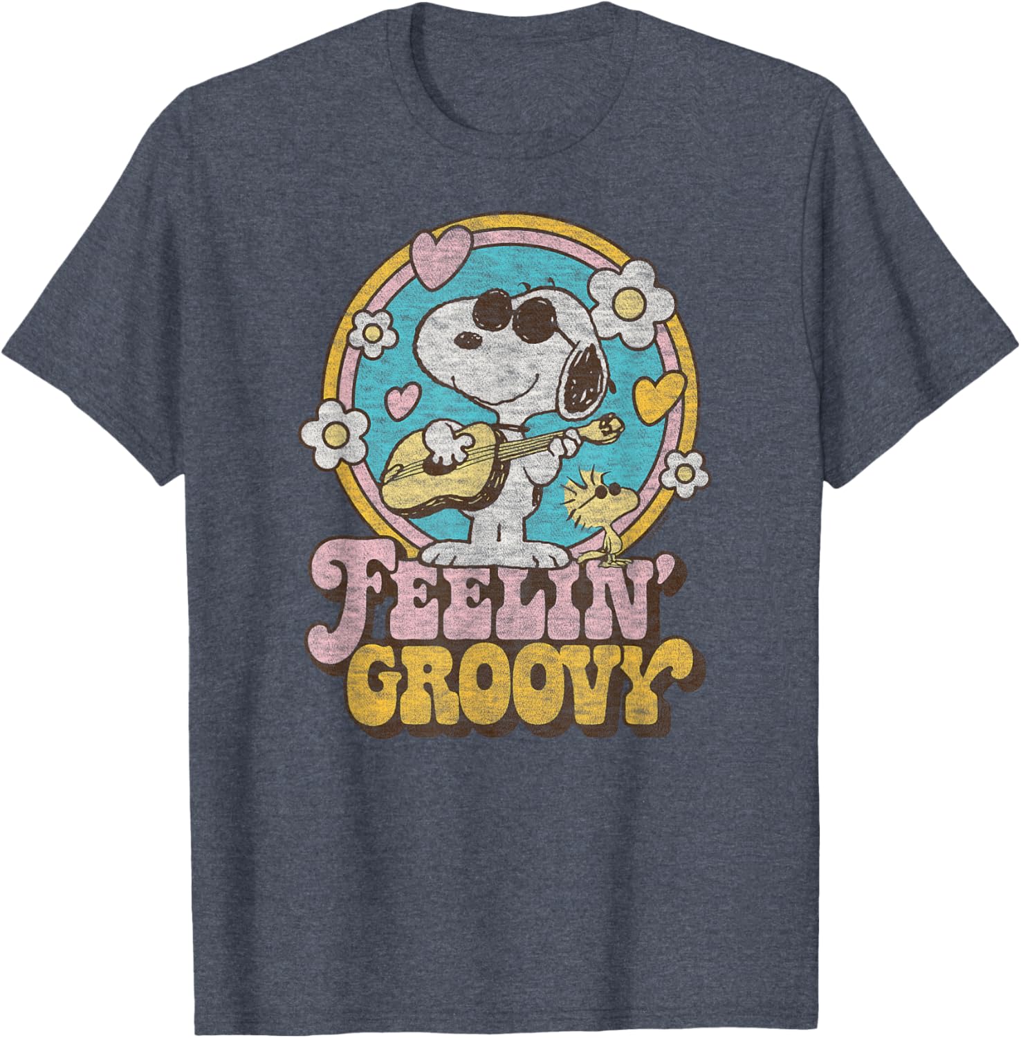 Peanuts Groovy Snoopy and Woodstock T-Shirt for Fun Casual Style - 5