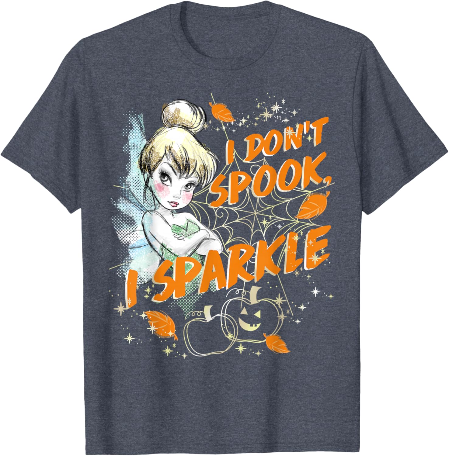 Disney Peter Pan Tinkerbell Halloween Sparkle T-Shirt for Women and Kids - 3