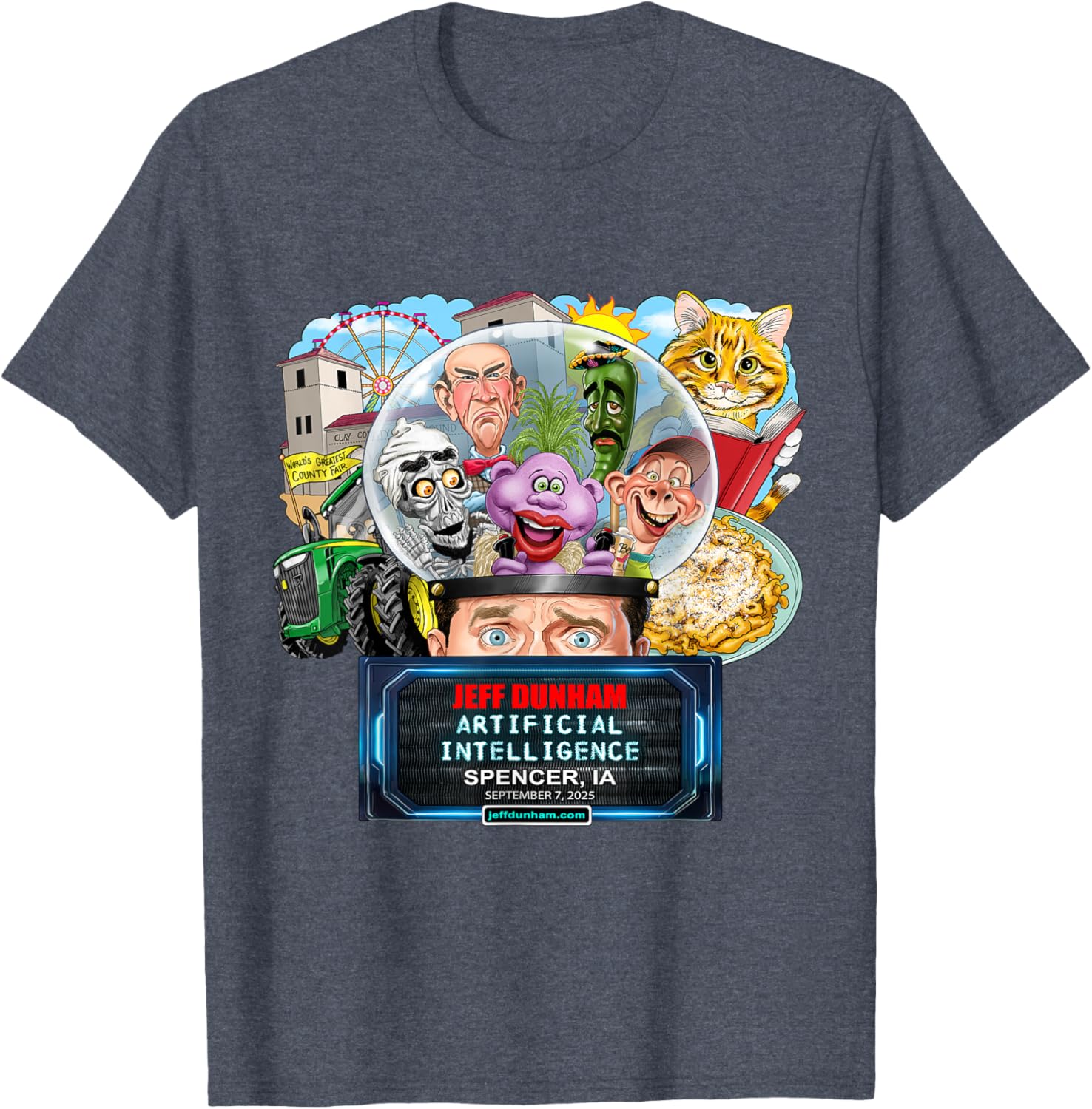 Jeff Dunham Spencer IA 2025 T-Shirt Fun Comedy Apparel for Fans - 3