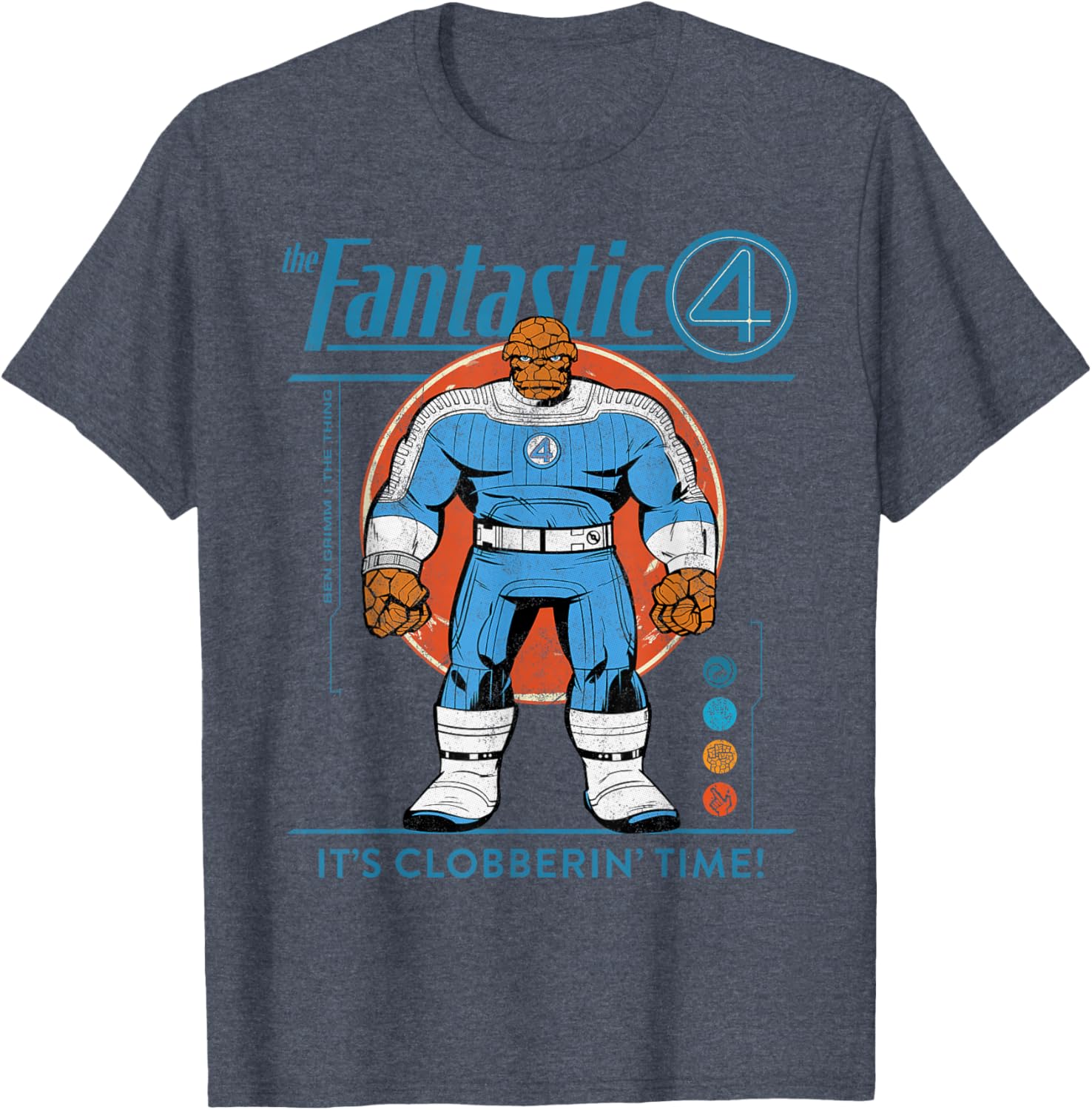 Marvel Fantastic Four The Thing Retro T-Shirt for Fans of Classic Comics - 14