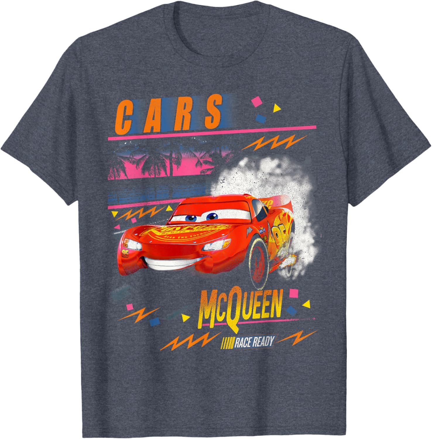 Disney Pixar Cars Lightning McQueen Sunset Palm Tree T-Shirt for Kids - 4