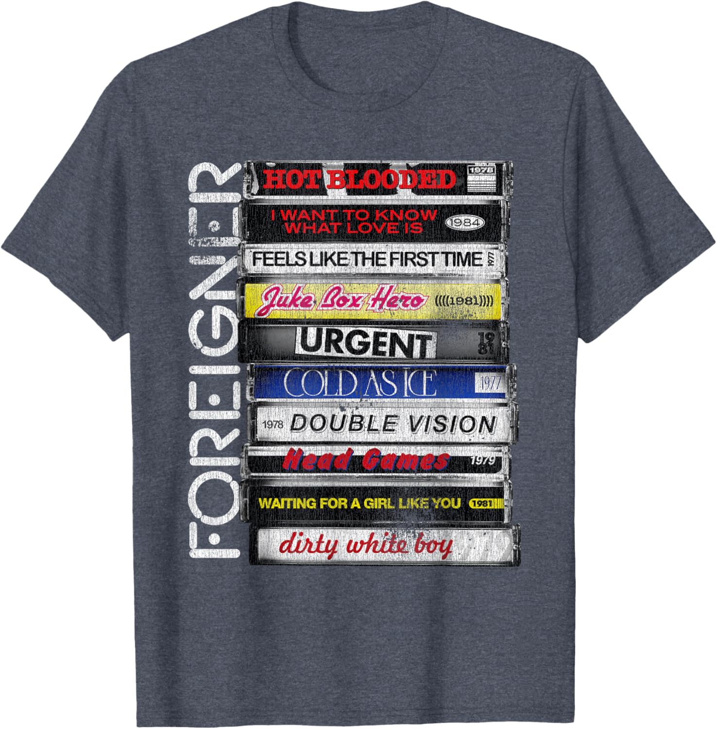 Foreigner 80s Rock Band Classic Hits T-Shirt for Fans and Music Lovers - 1