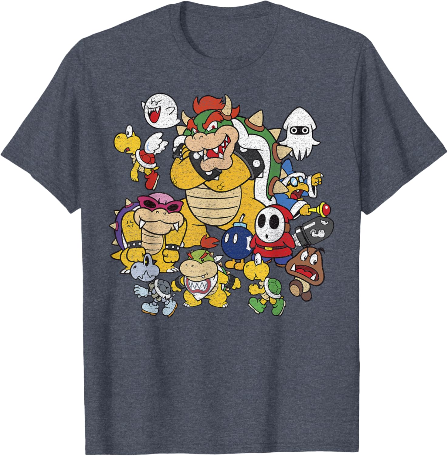 Nintendo Super Mario Bowser Enemy Group Shot T-Shirt for Fans and Gamers - 1