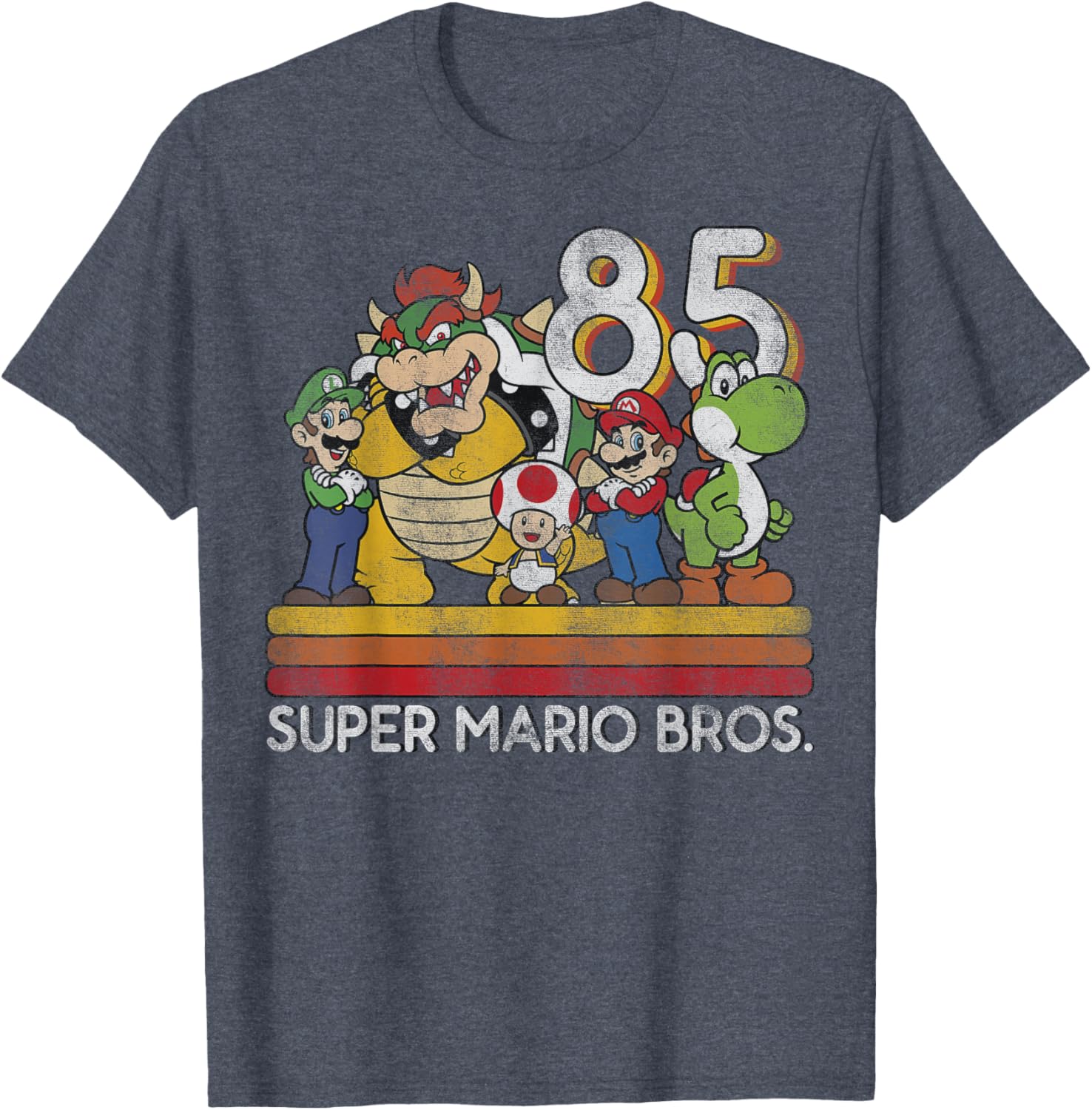 Nintendo Super Mario Retro Character T-Shirt for Gaming Fans - 8