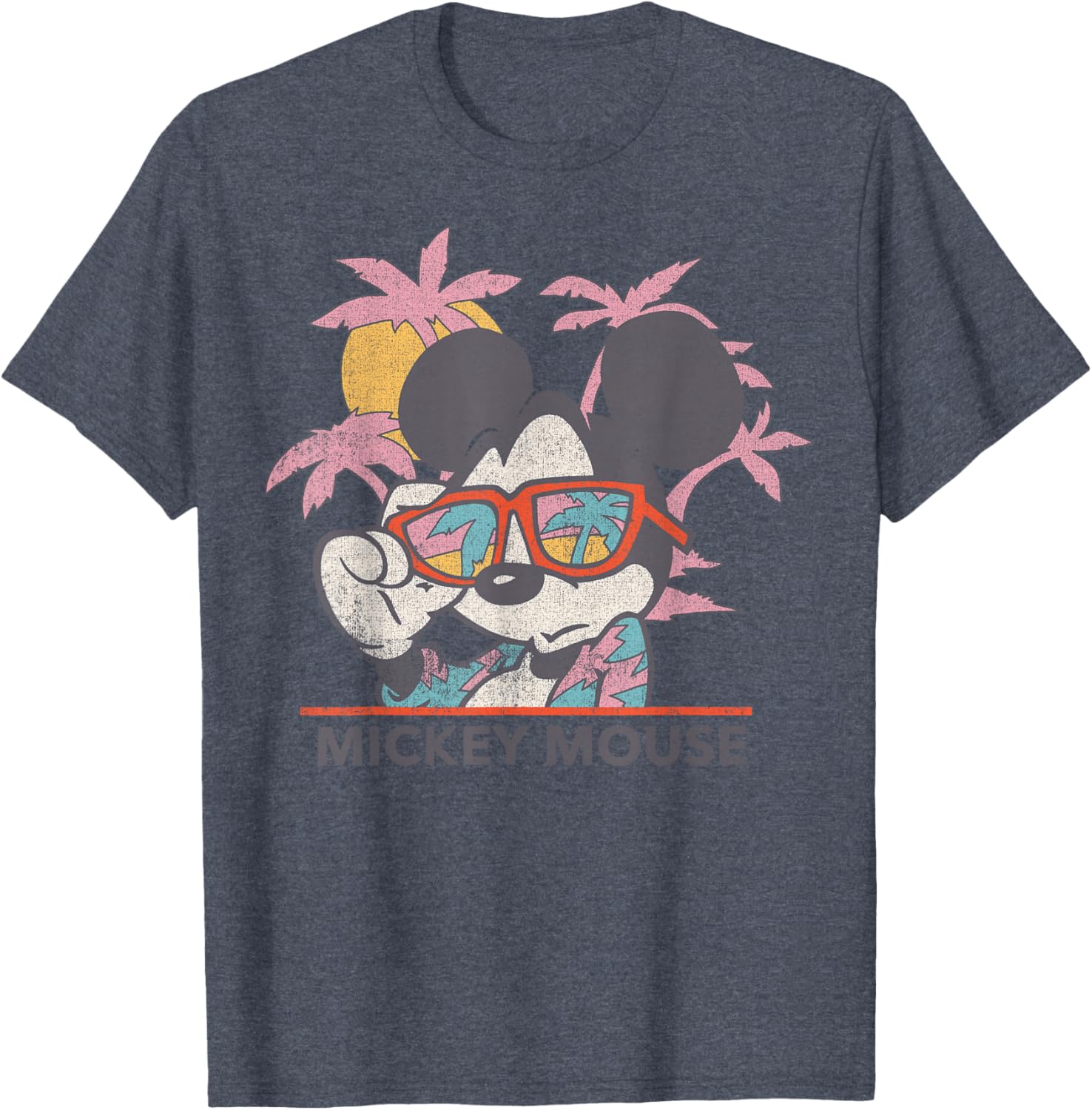 Disney Mickey Mouse Tropical Portrait T-Shirt for Fun Summer Style - 6