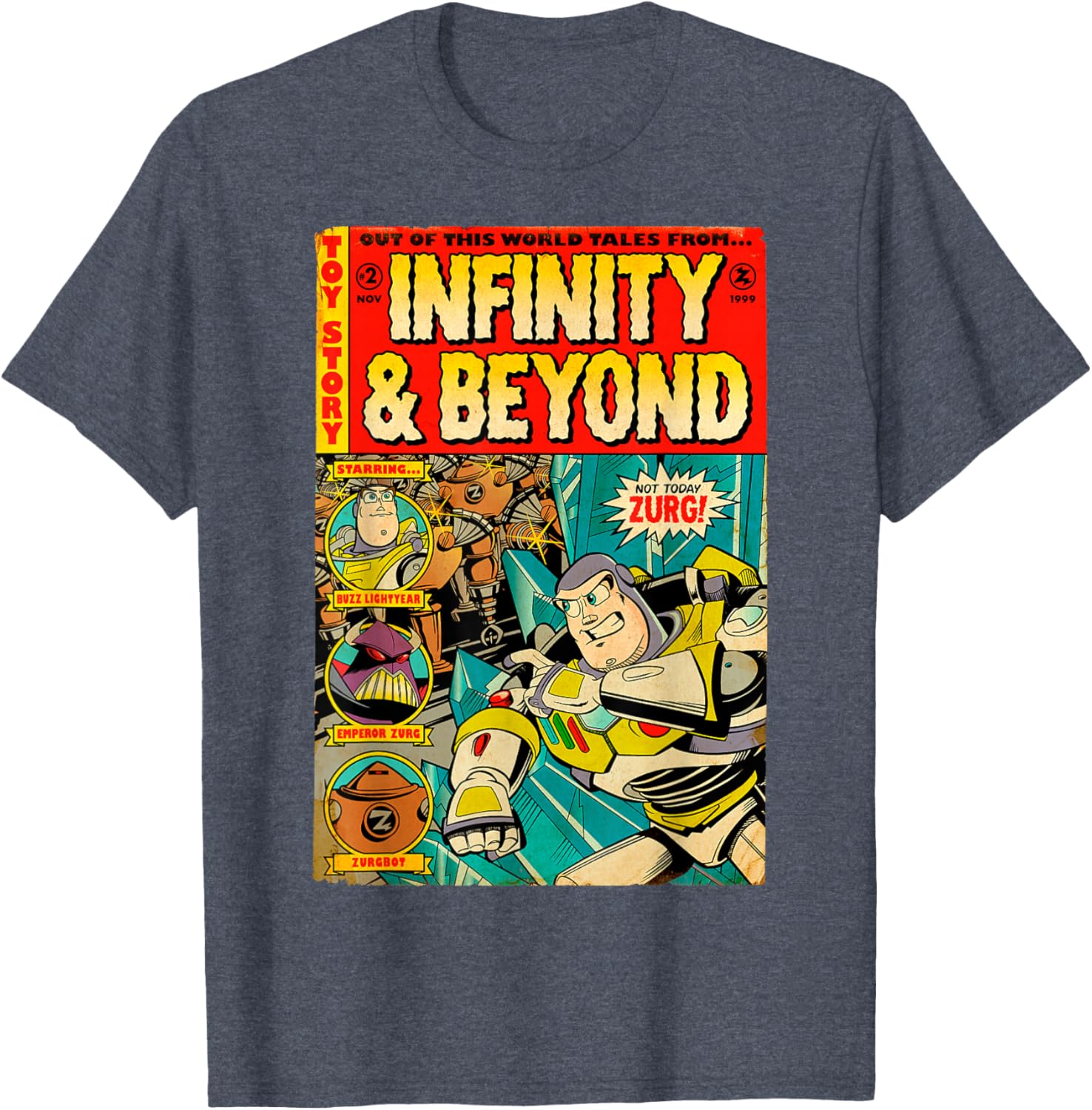 Disney Pixar Toy Story Buzz Lightyear Retro Comic Book T-Shirt for Fans - 3