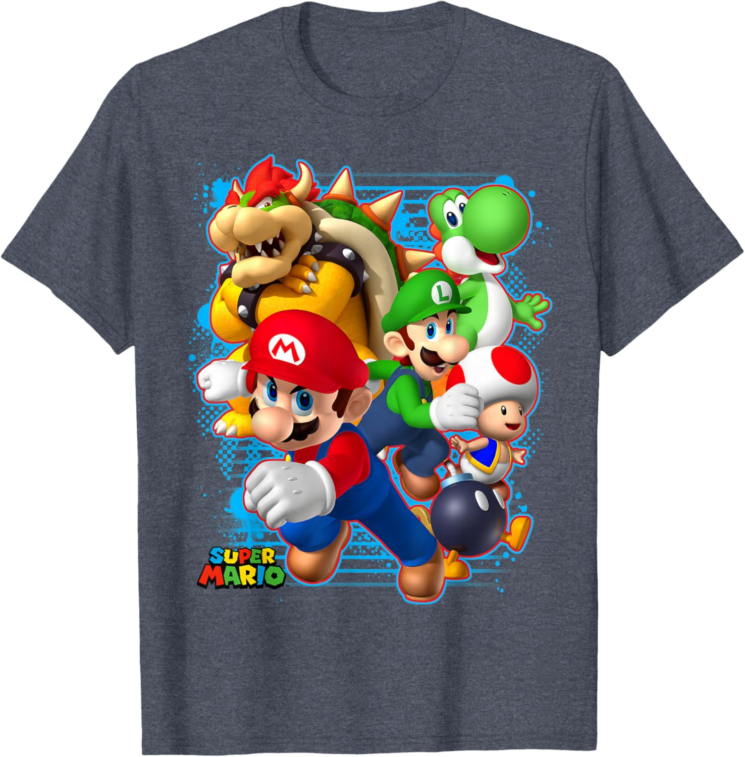 Nintendo Super Mario Luigi Bowser Spray Paint T-Shirt for Gamers - 13