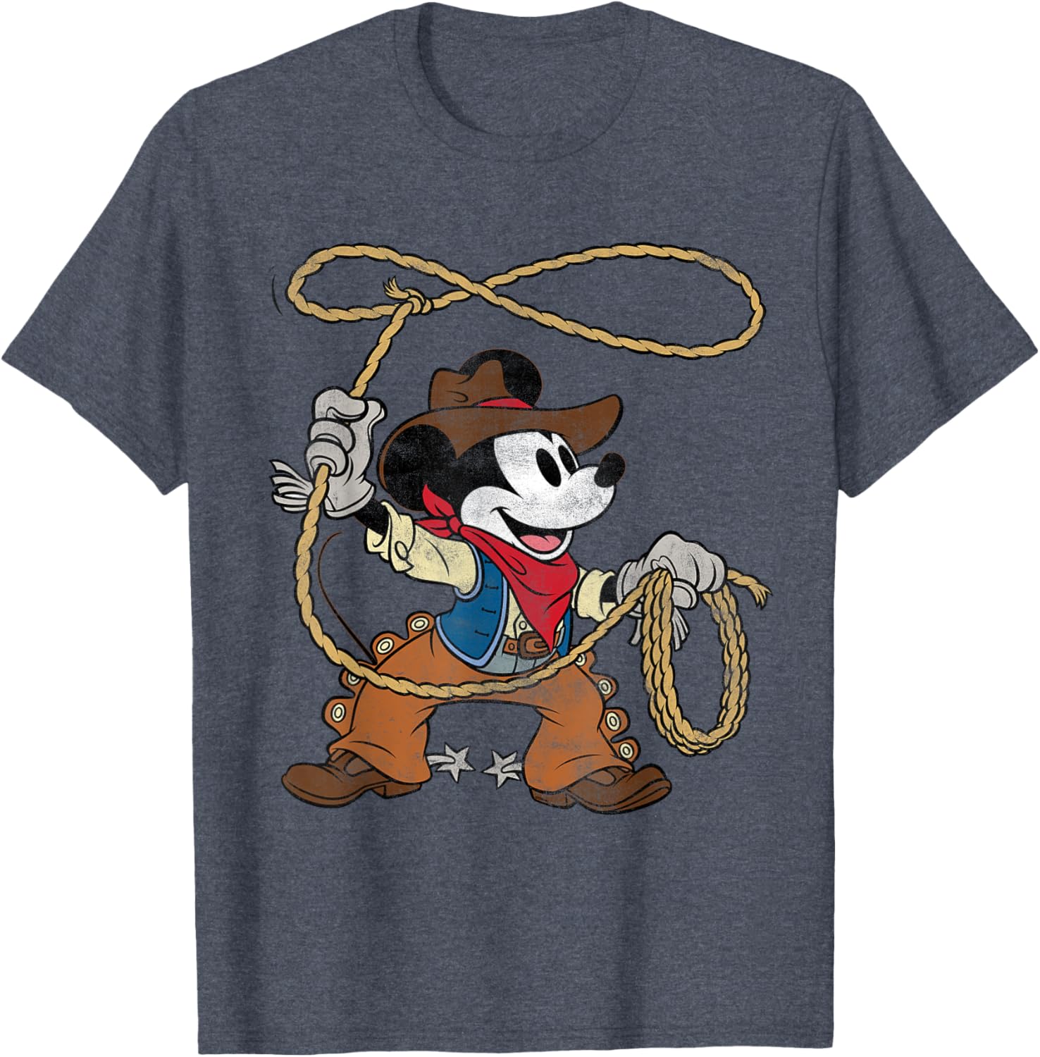 Vintage Mickey Mouse Cowboy T-Shirt for Fun Western Style Fashion - 16