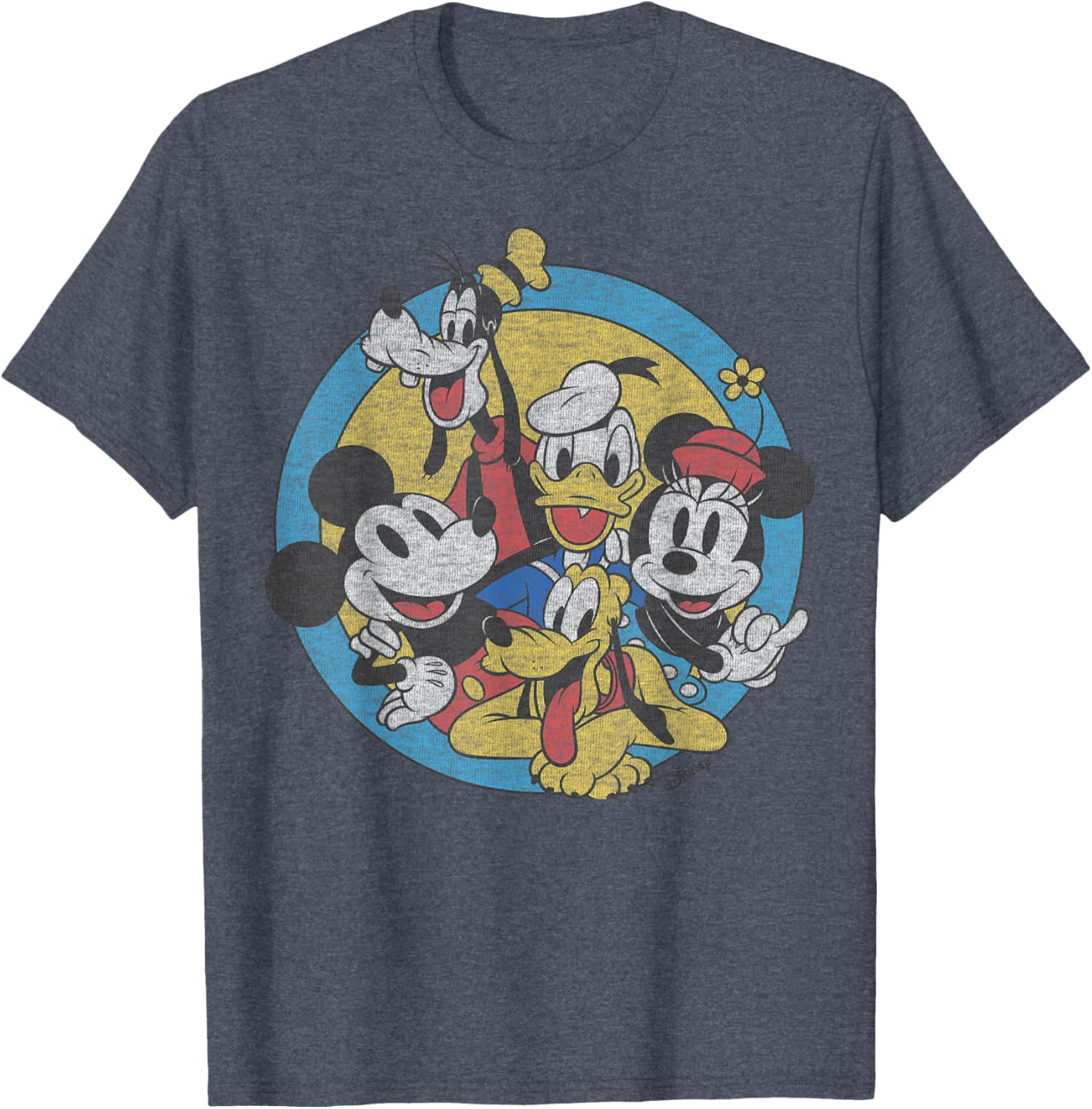 Disney Mickey And Friends Retro T-Shirt Classic Group Shot Apparel - 10