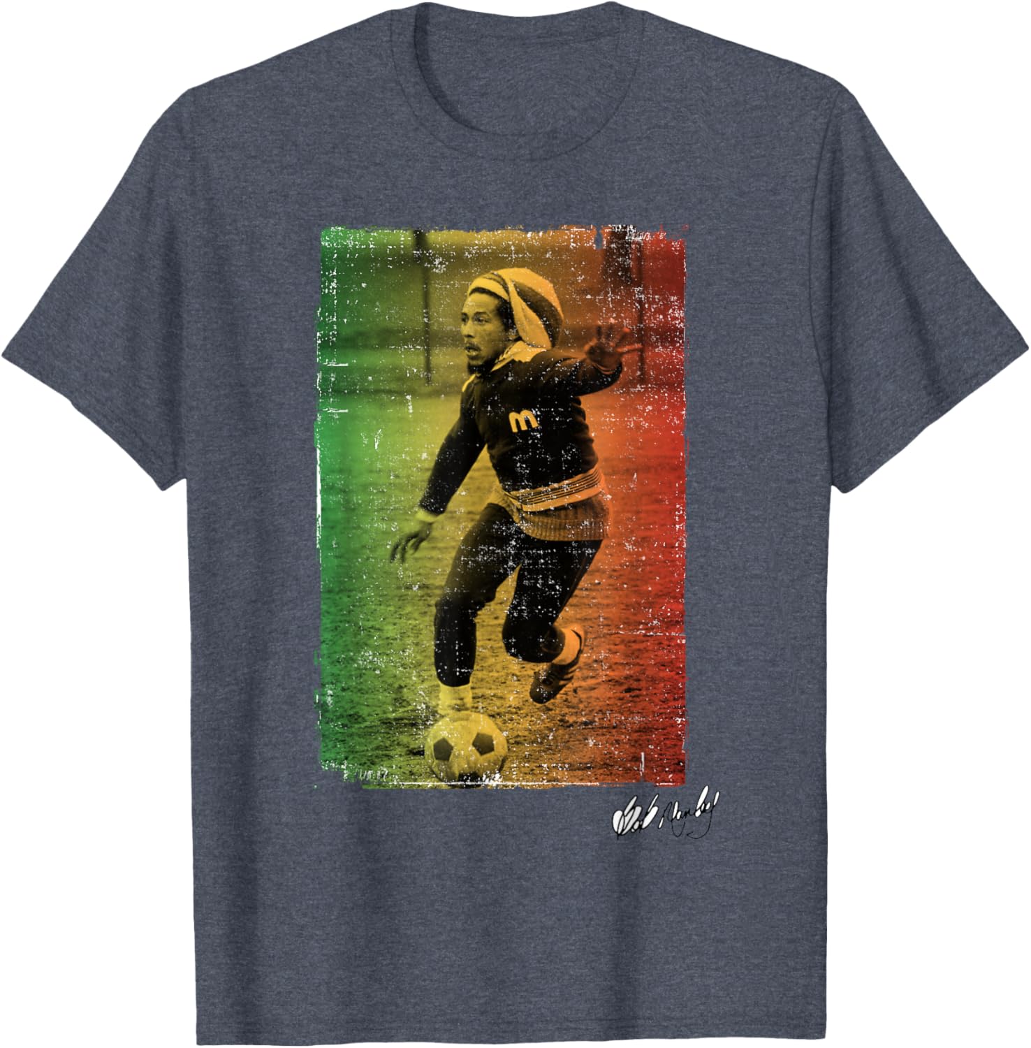Bob Marley Rasta Football T-Shirt for Stylish Fans and Music Lovers - 2