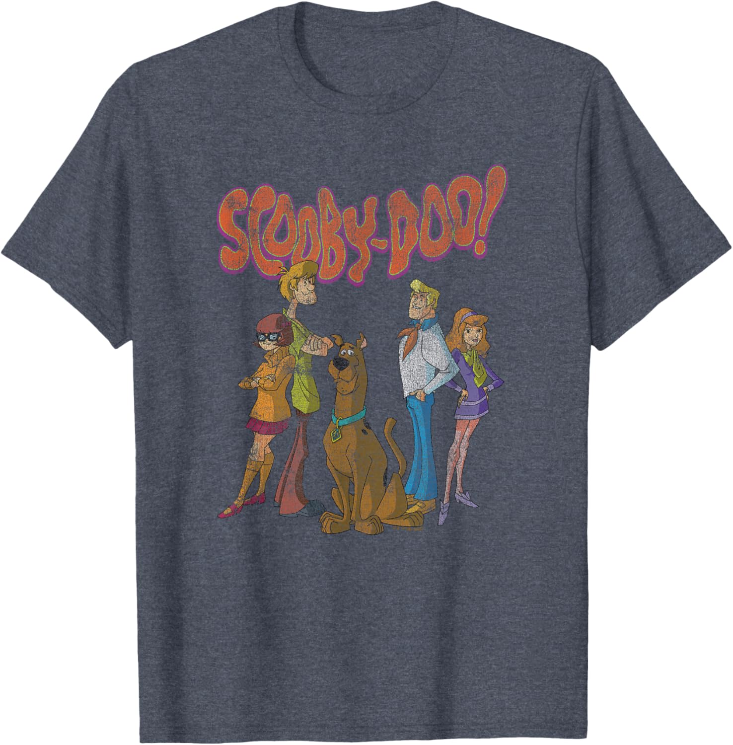 Scooby-Doo Vintage Group Poster T-Shirt for Cool Cartoon Fans - 2
