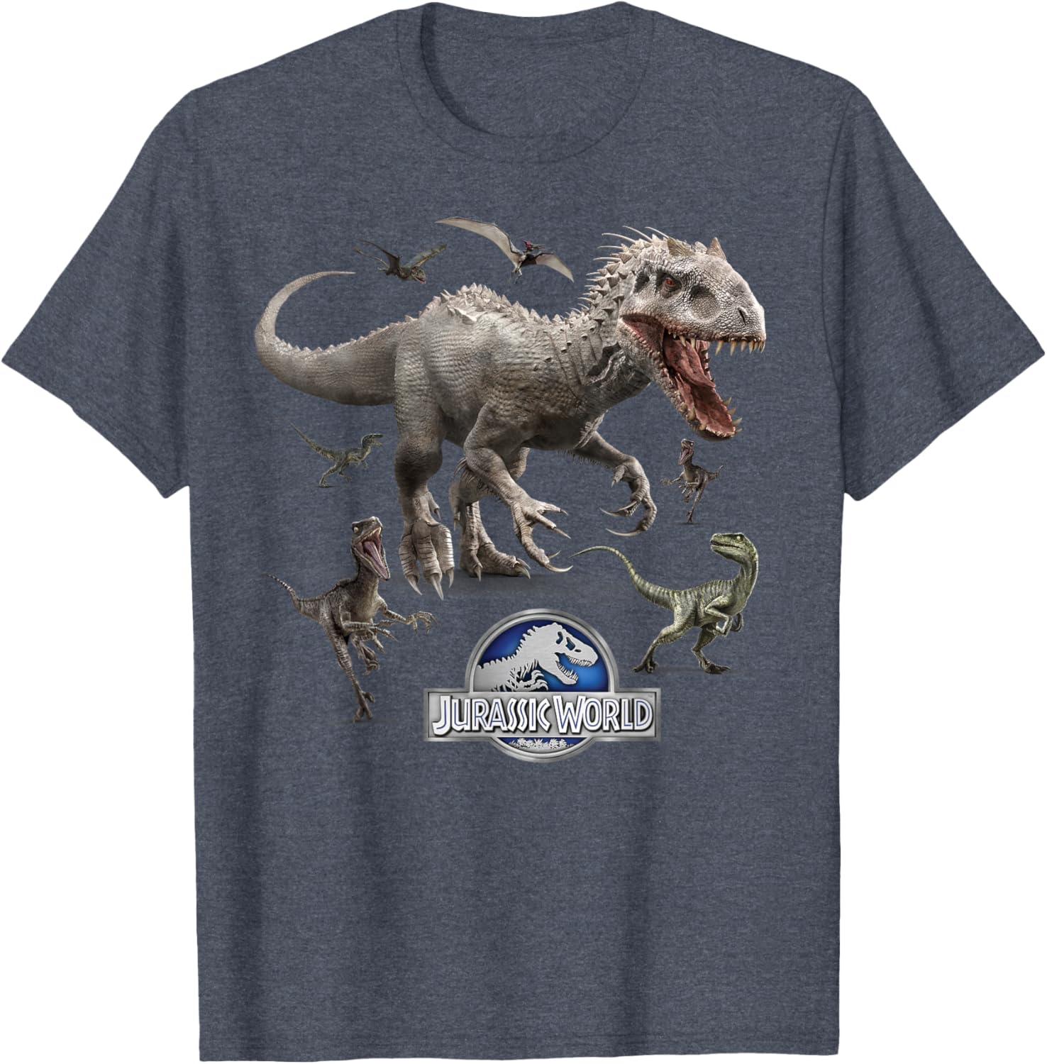 Jurassic World Indominus Rex Raptor Run T-Shirt for Dino Fans - 1