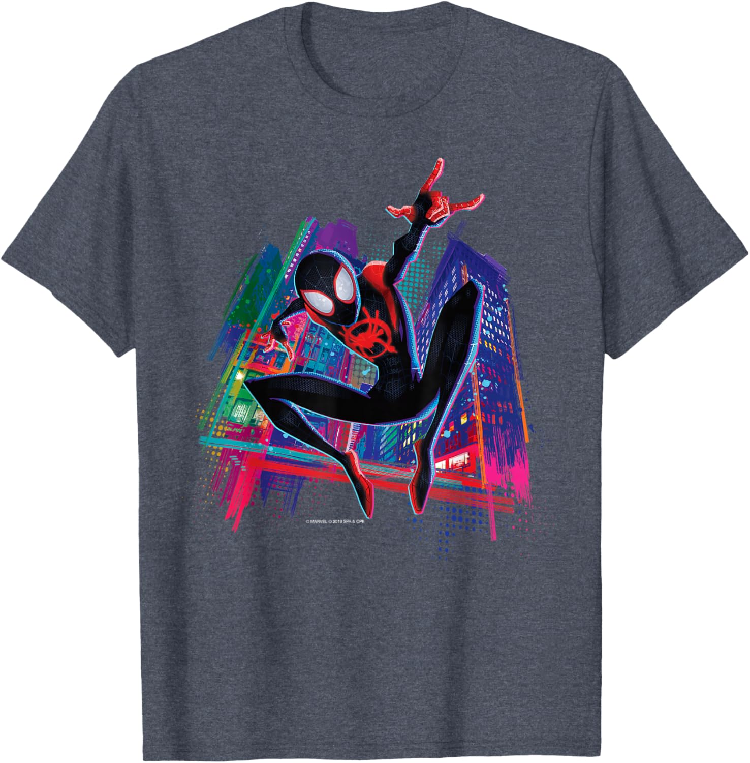 Spider-Man Miles Morales Graffiti City T-Shirt for Stylish Fans - 6