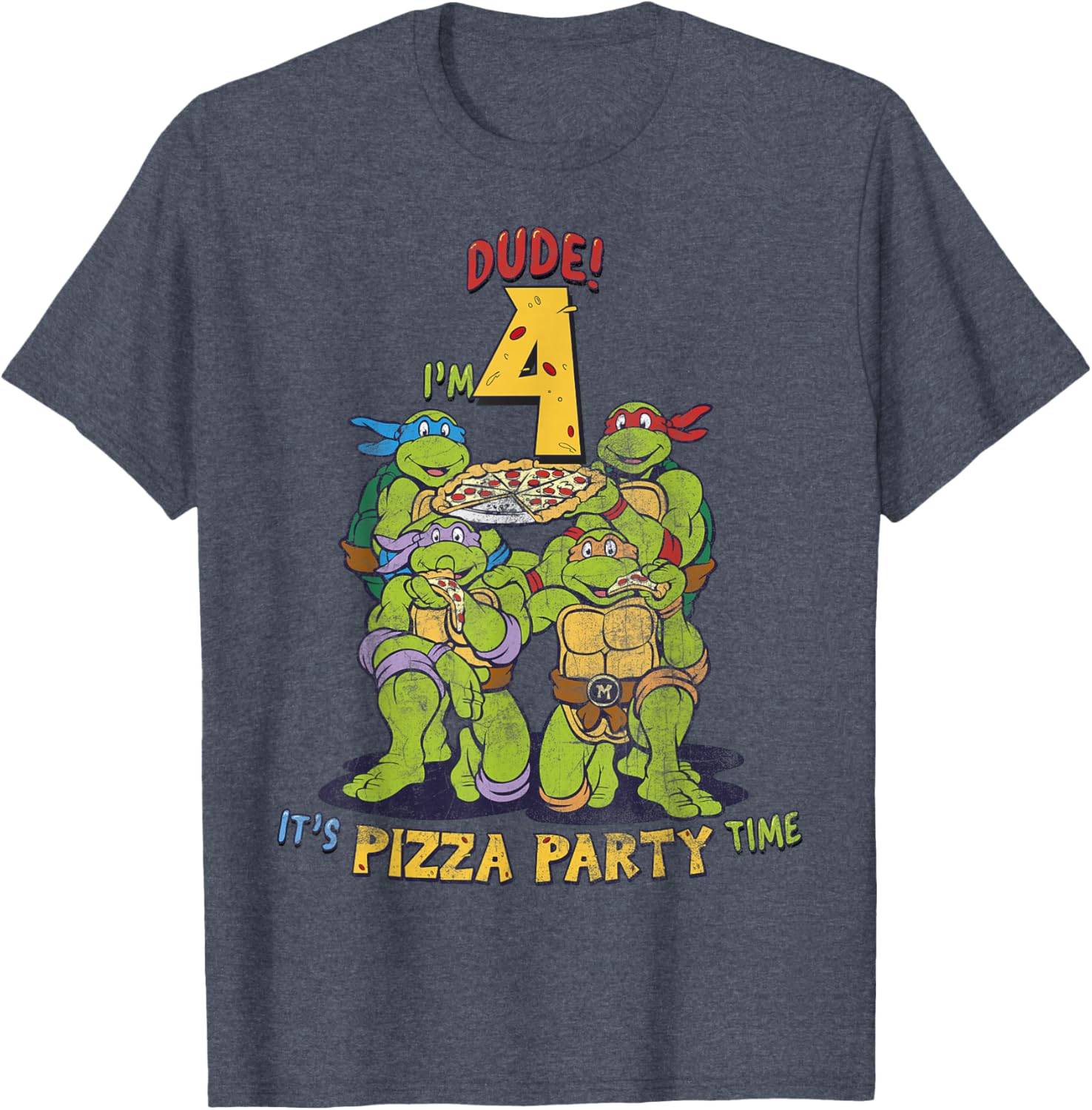 Teenage Mutant Ninja Turtles Pizza Party T-Shirt for Kids Age 4 - 6