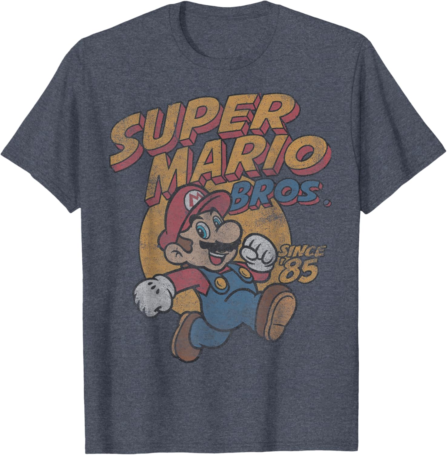 Super Mario Bros Since 85 Vintage Poster T-Shirt for Gaming Fans - 4