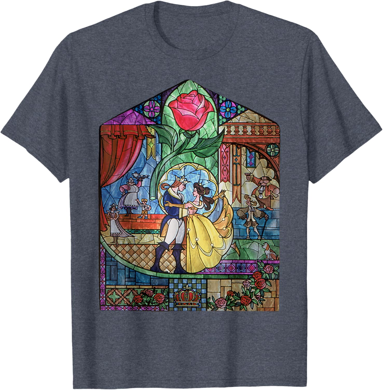 Disney Beauty and the Beast Enchanted Stained Glass Window T-Shirt - 2