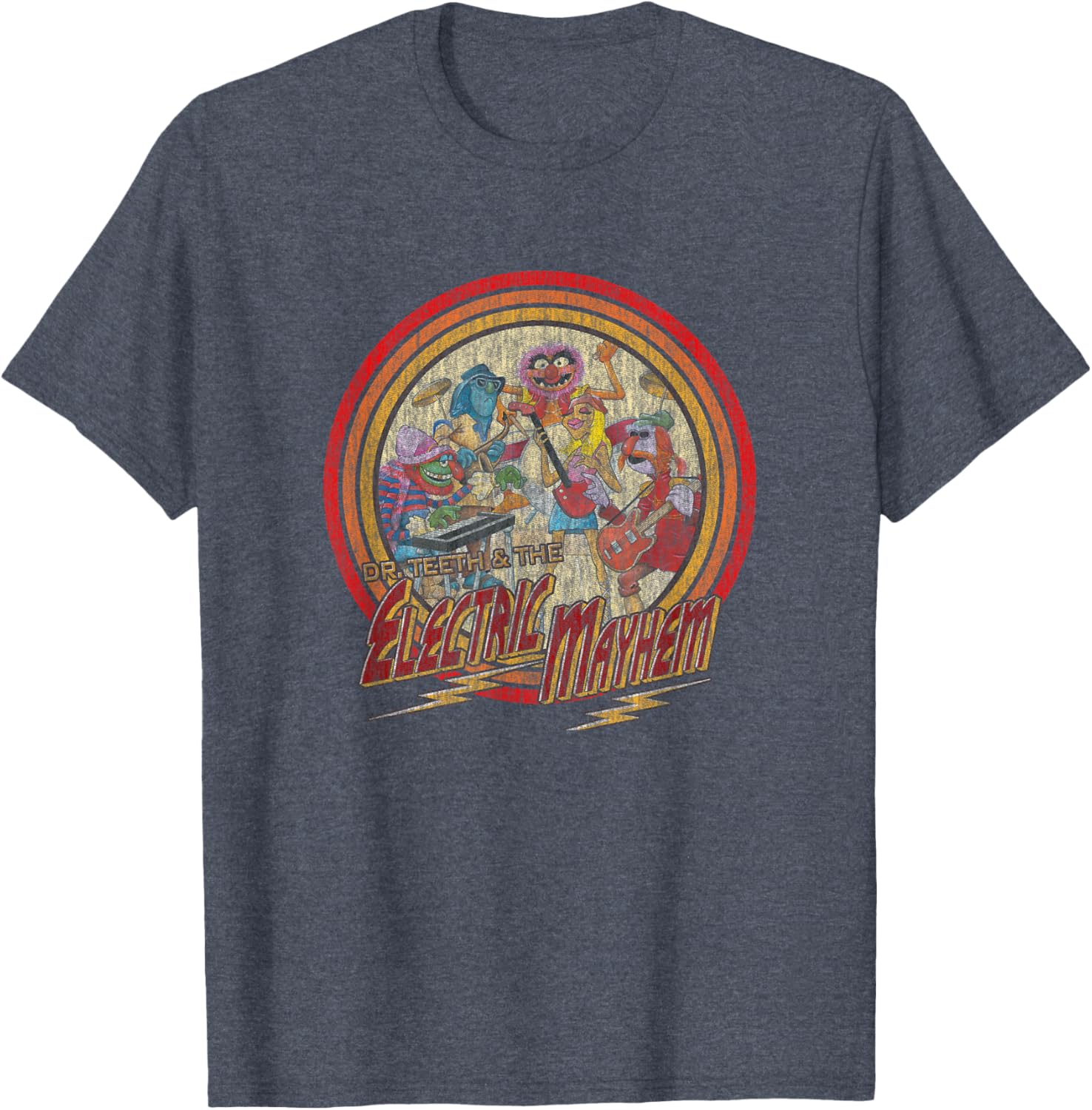 Disney Muppets Electric Mayhem Vintage Band Poster T-Shirt for Fans - 7