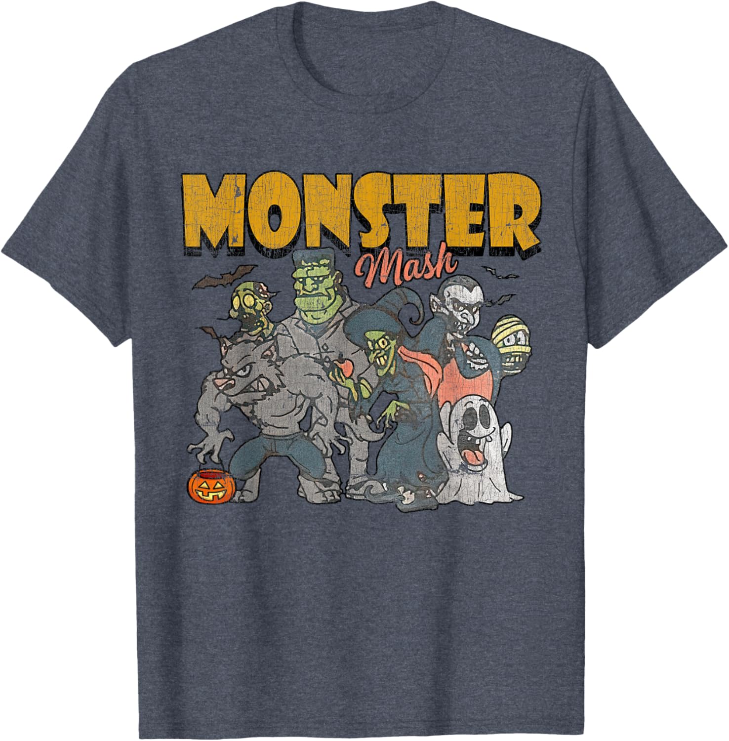 Funny Vintage Ghost Halloween T-Shirt - Monster Mash Design for Spooky Fun - 6